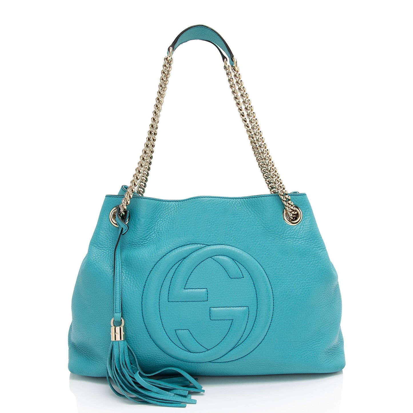 Gucci Soho SHF-LAstT0 Leather Blue Medium Shoulder Bag