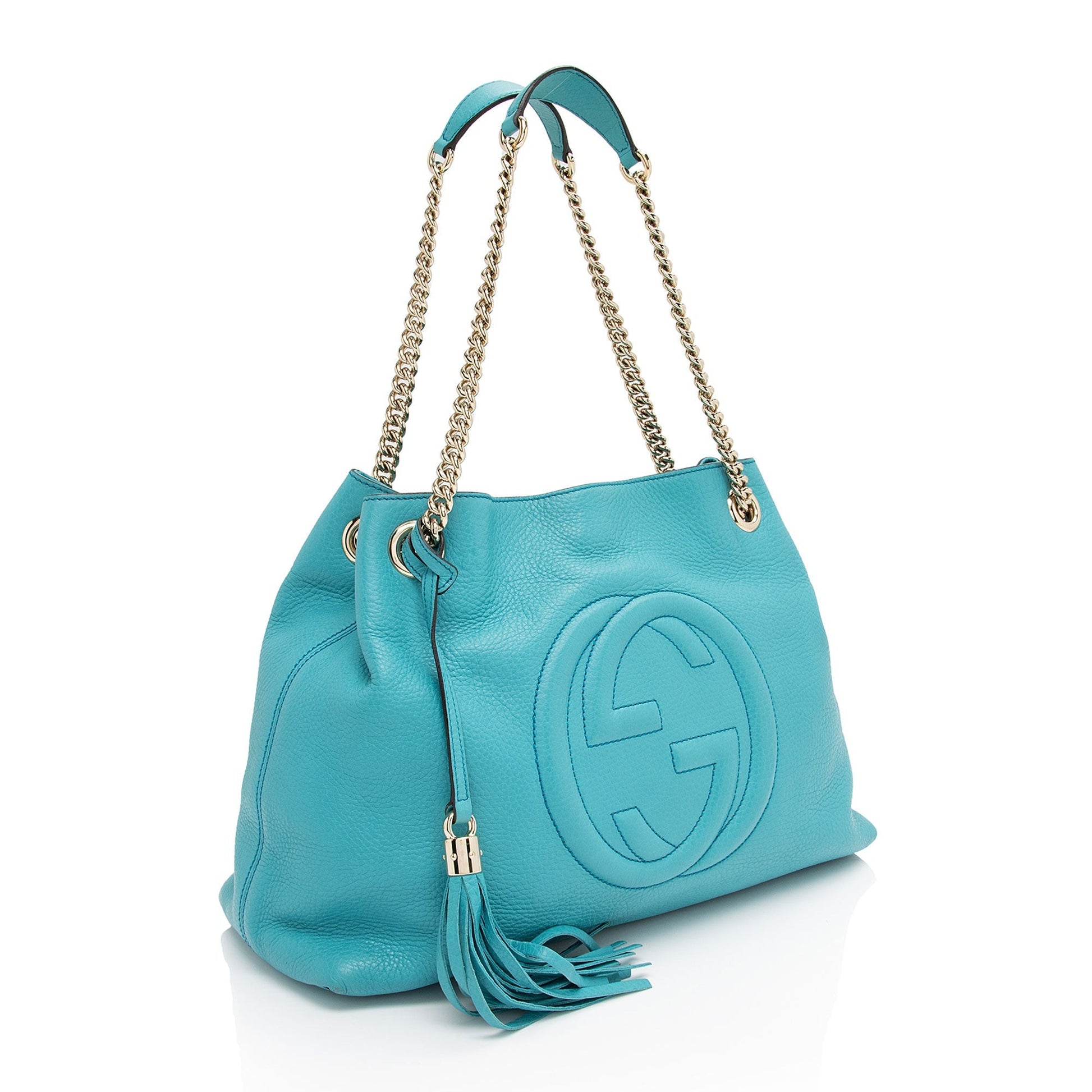 Gucci Soho SHF-LAstT0 Leather Blue Medium Shoulder Bag