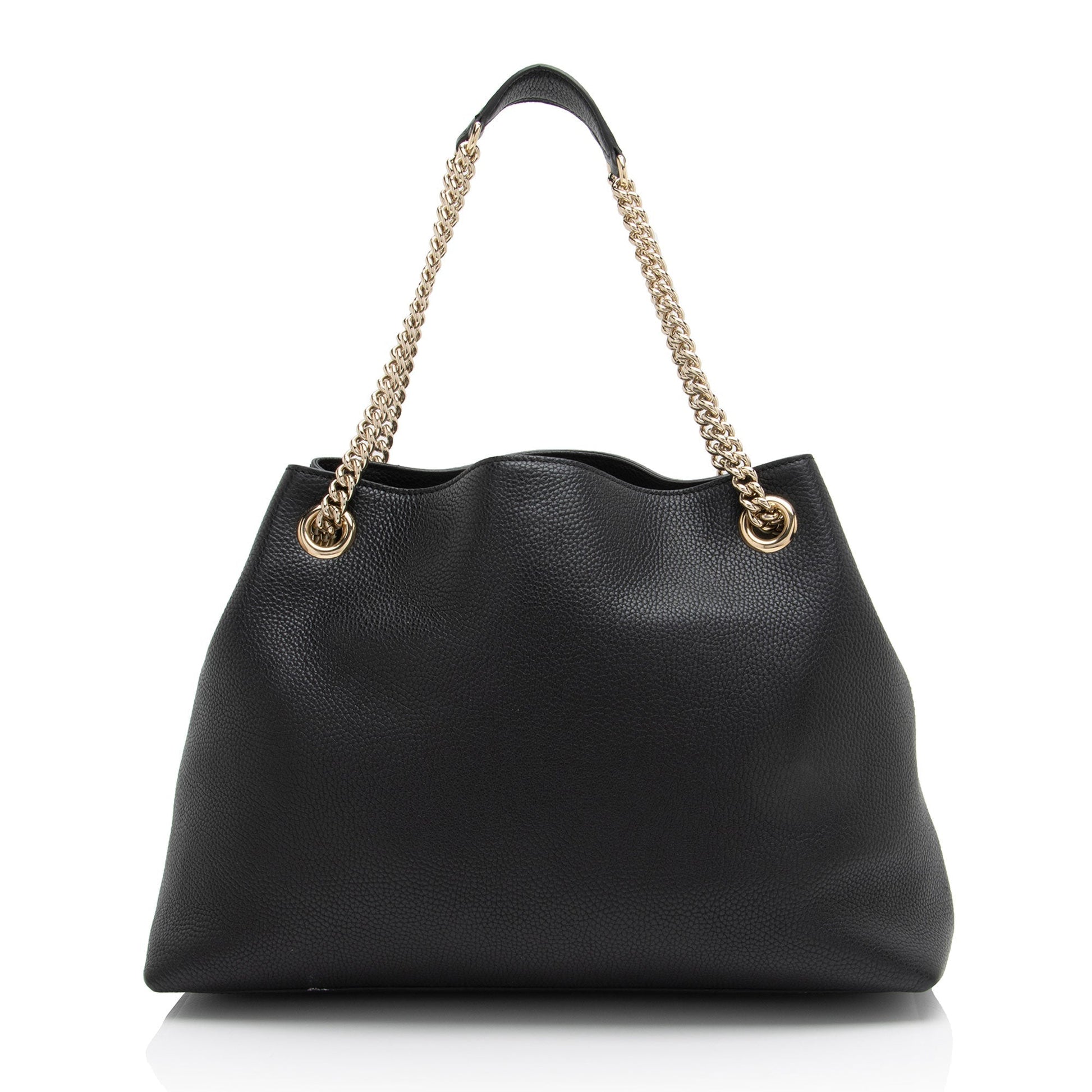 Gucci Soho SHF-KnYFB1 Leather Black Medium Shoulder Bag
