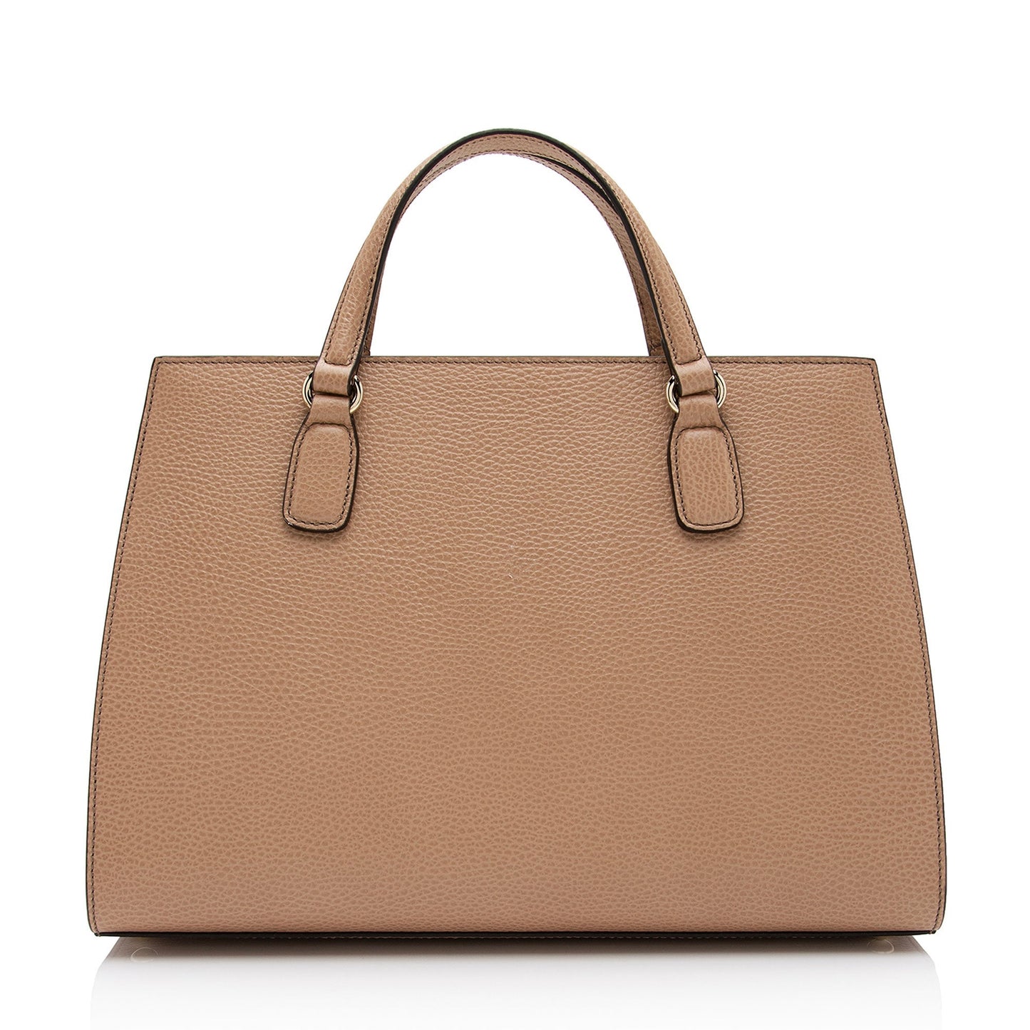 Gucci Soho SHF-auIjxm Leather Beige Medium Top Handle Satchel Bag