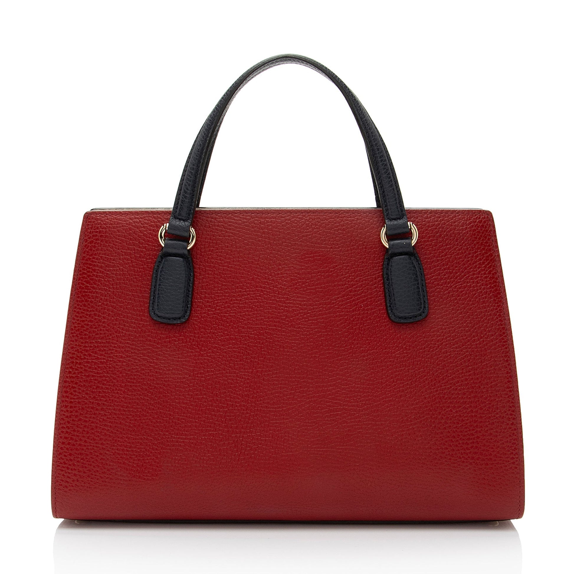 Gucci Soho Leather White Blue Red Satchel Bag