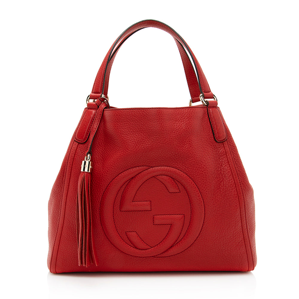 Gucci Soho SHF Leather Red Medium Tote Bag