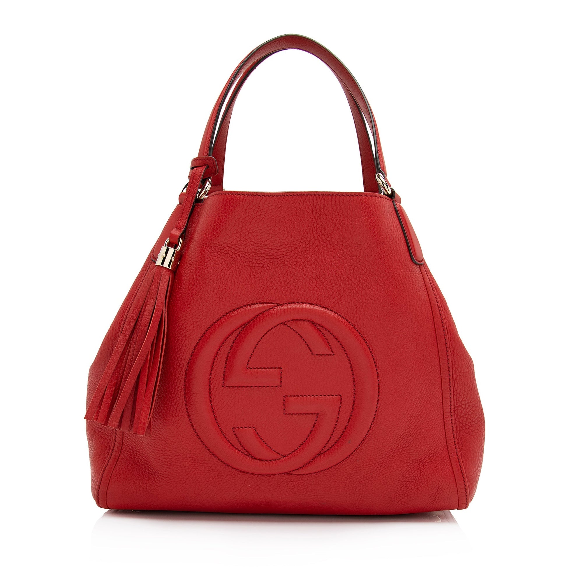 Gucci Soho SHF-L8cdCw Leather Red Medium Tote Bag