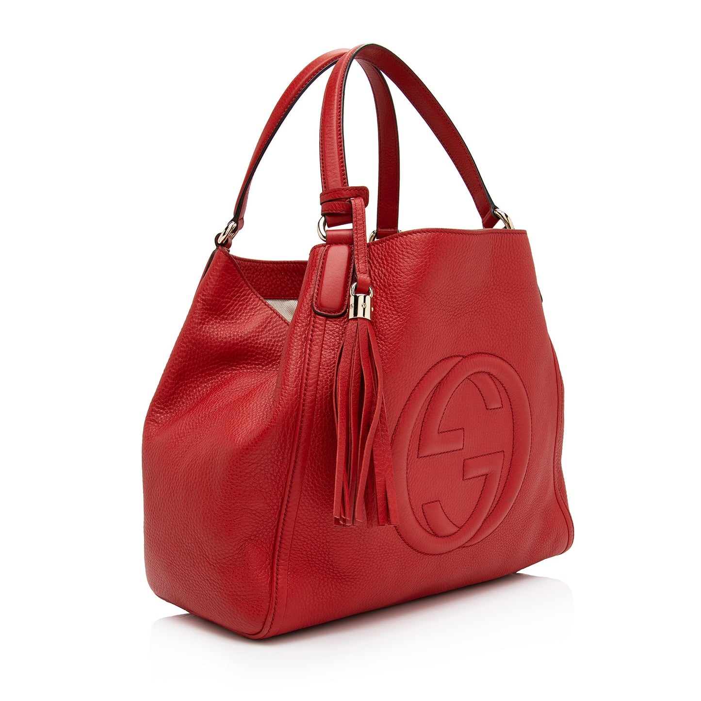 Gucci Soho SHF-L8cdCw Leather Red Medium Tote Bag