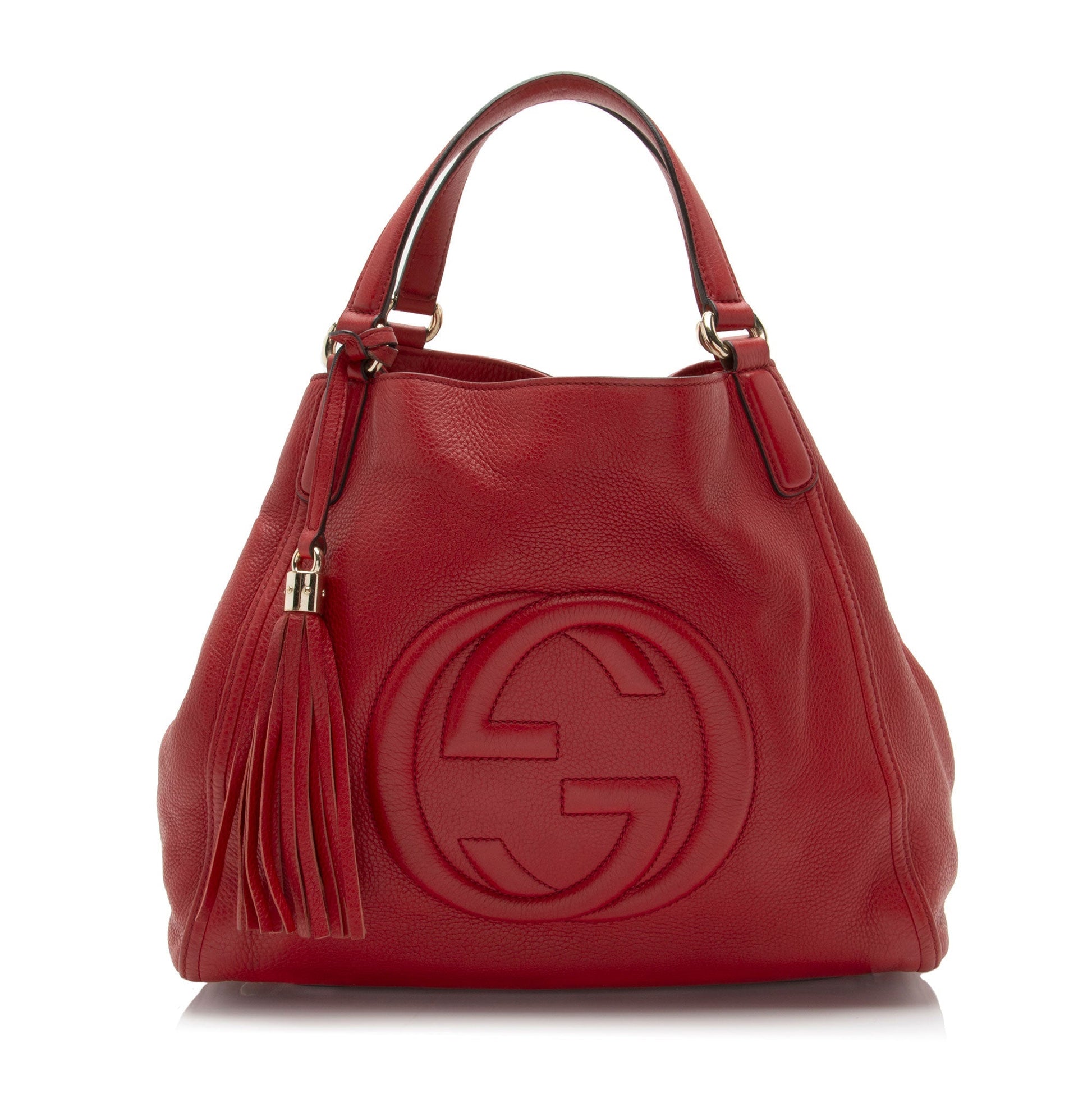 Gucci Soho SHF-hElGf2 Leather Red Medium Tote Bag