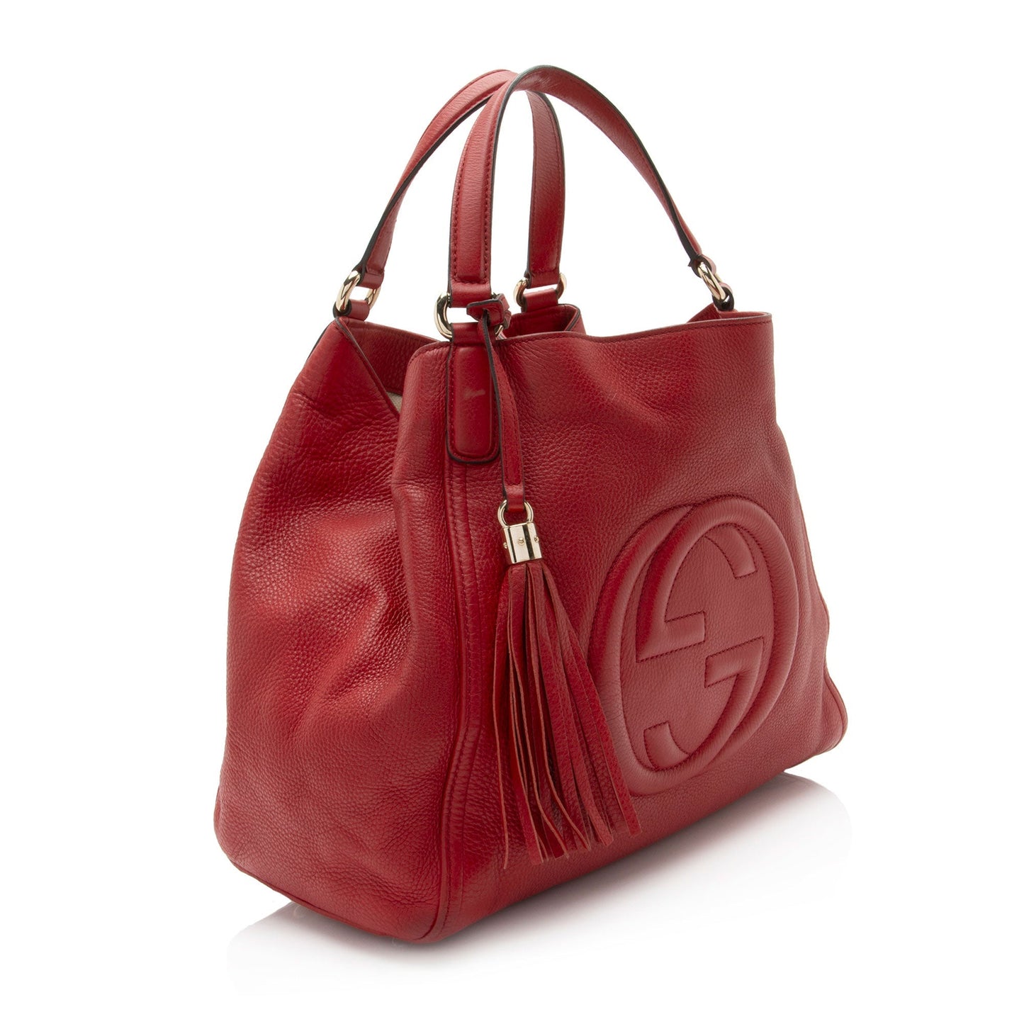 Gucci Soho SHF-hElGf2 Leather Red Medium Tote Bag