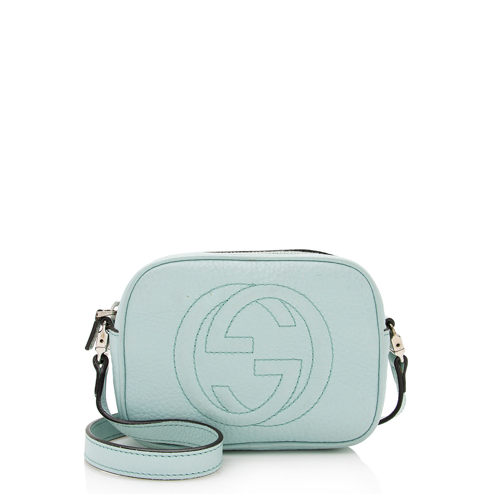 Gucci Soho Messenger SHF Leather Blue Mini Crossbody Bag