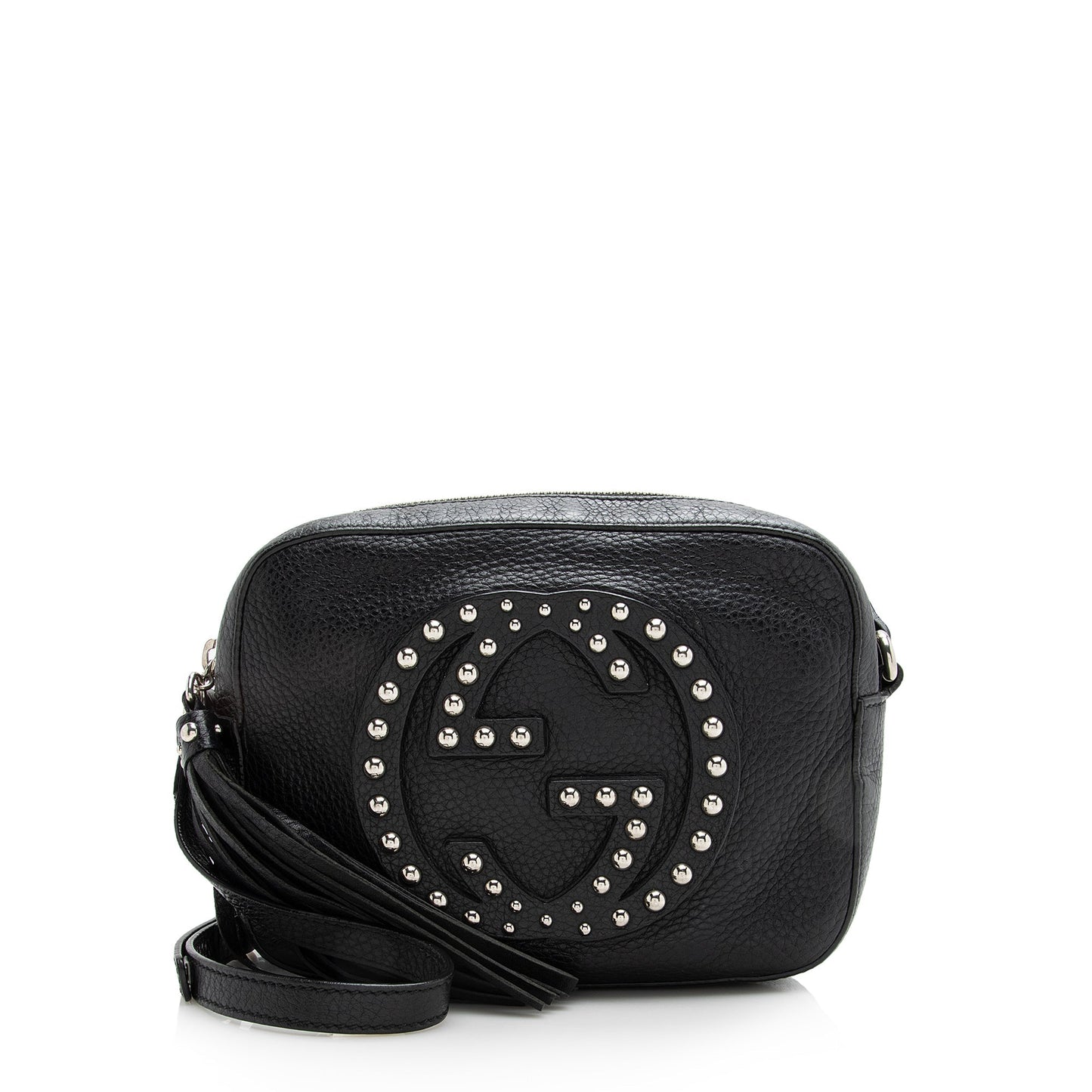 Gucci Soho Studded Disco SHF Leather Black Crossbody Bag