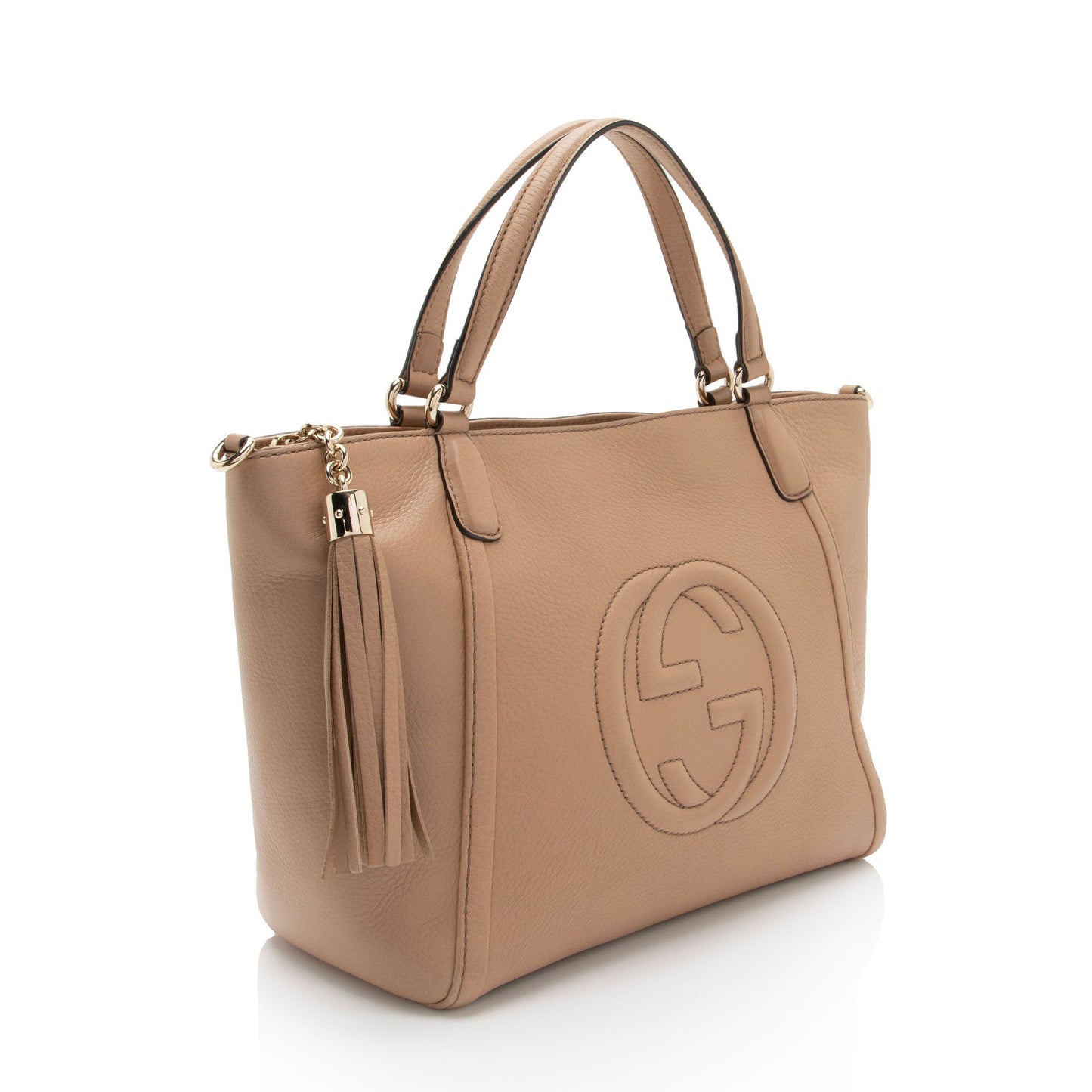 Gucci Soho SHF-eGmC43 Leather Beige Top Handle Tote Bag