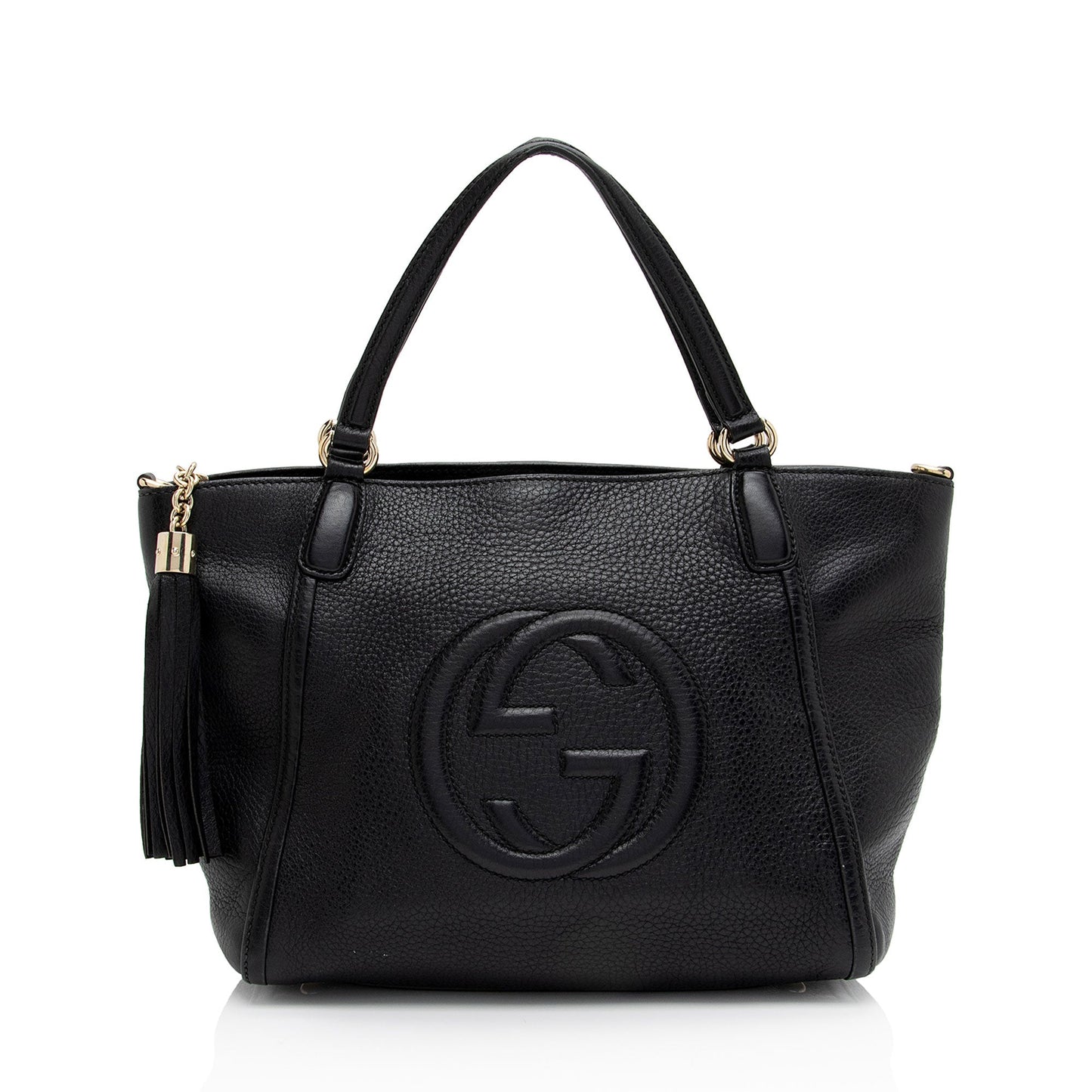 Gucci Soho SHF-LCyvXT Leather Black Top Handle Tote Bag