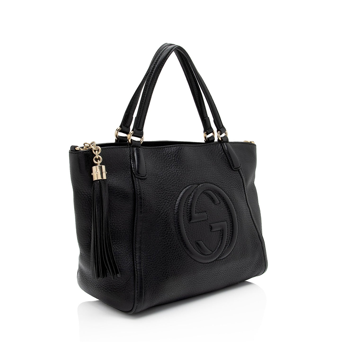 Gucci Soho SHF-LCyvXT Leather Black Top Handle Tote Bag