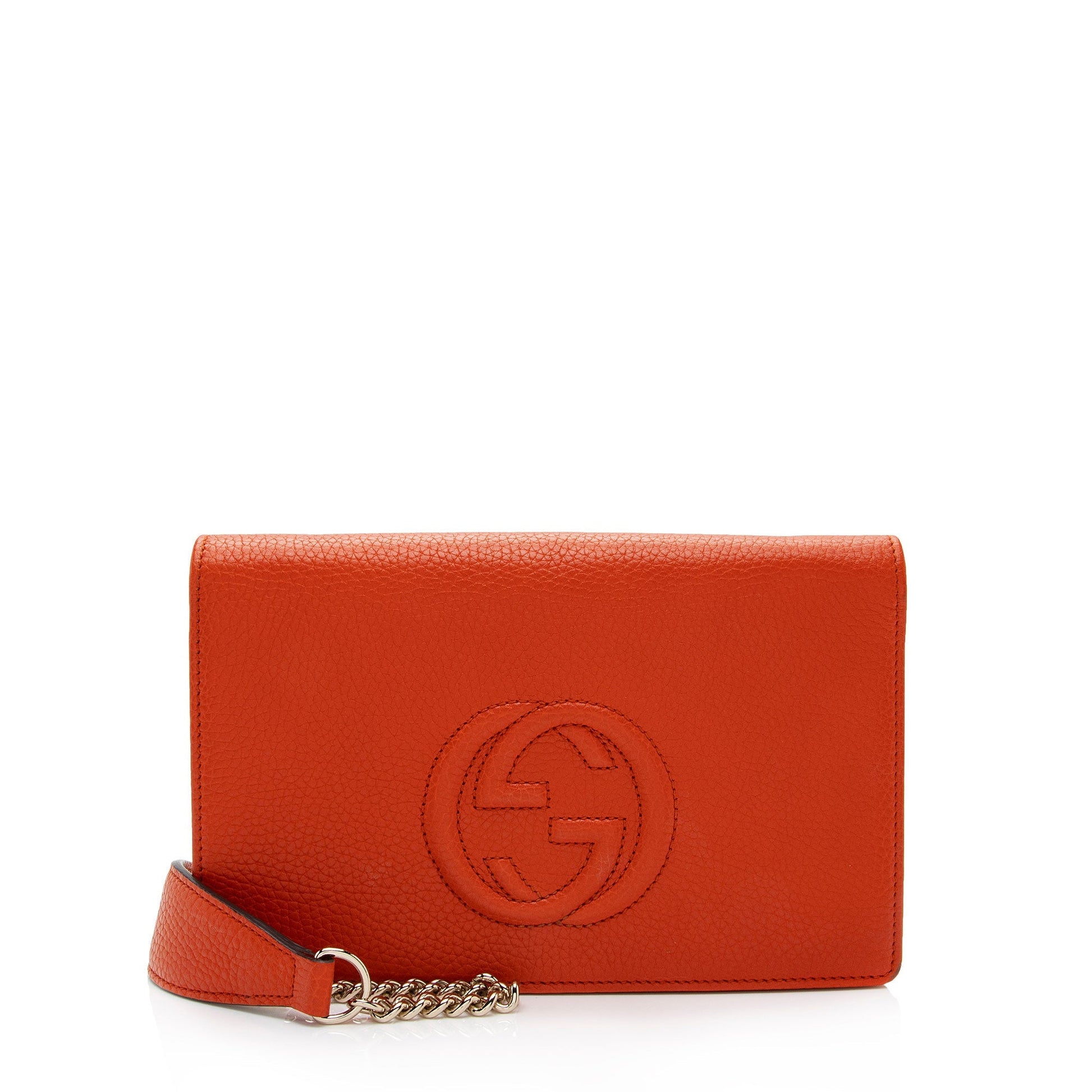 Gucci Soho Wallet on SHF-yMr9LG Leather Orange Chain Crossbody Bag