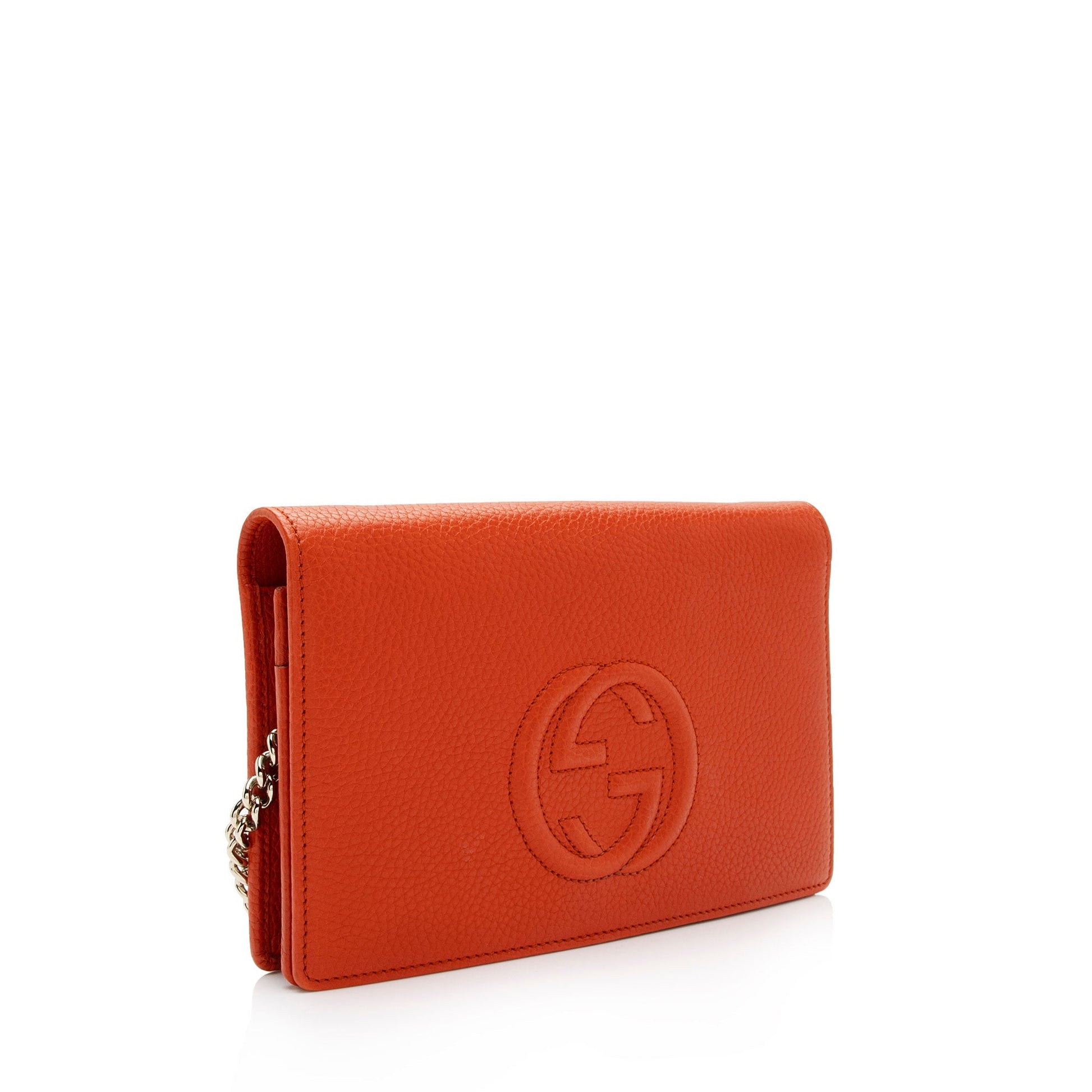 Gucci Soho Wallet on SHF-yMr9LG Leather Orange Chain Crossbody Bag