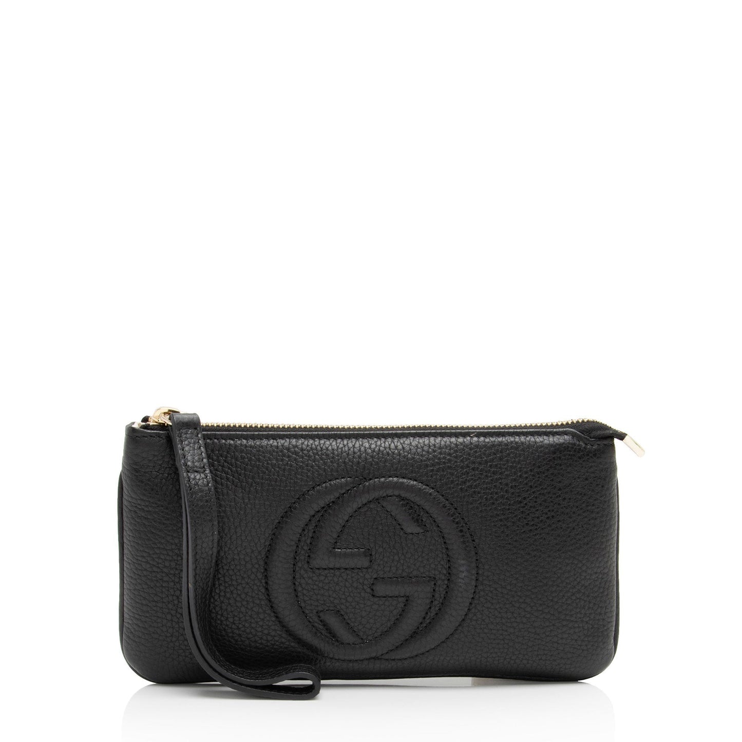 Gucci Soho Wristlet SHF-tCQd7D Leather Black Handbag