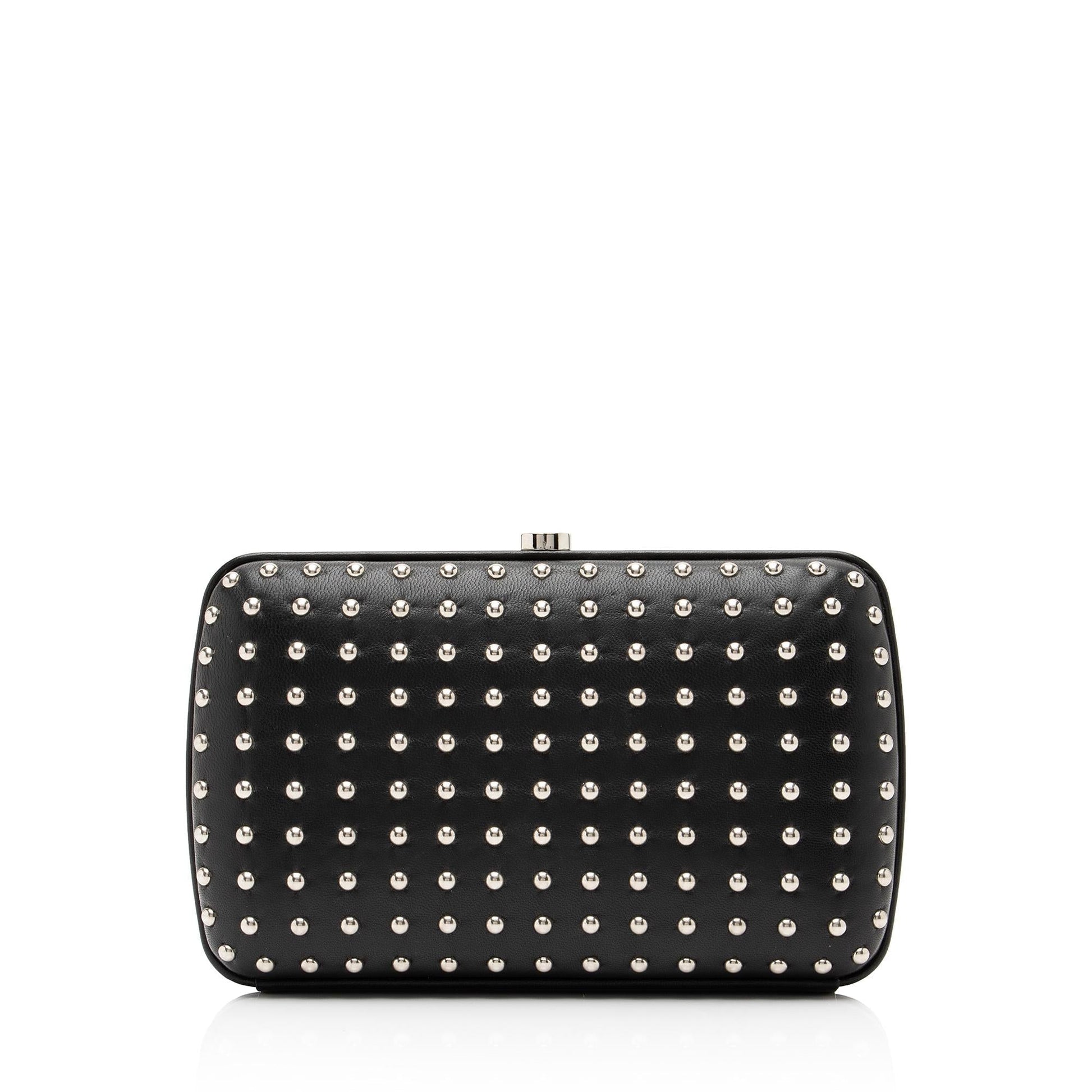 Gucci Studded Broadway Leather Black Clutch Bag