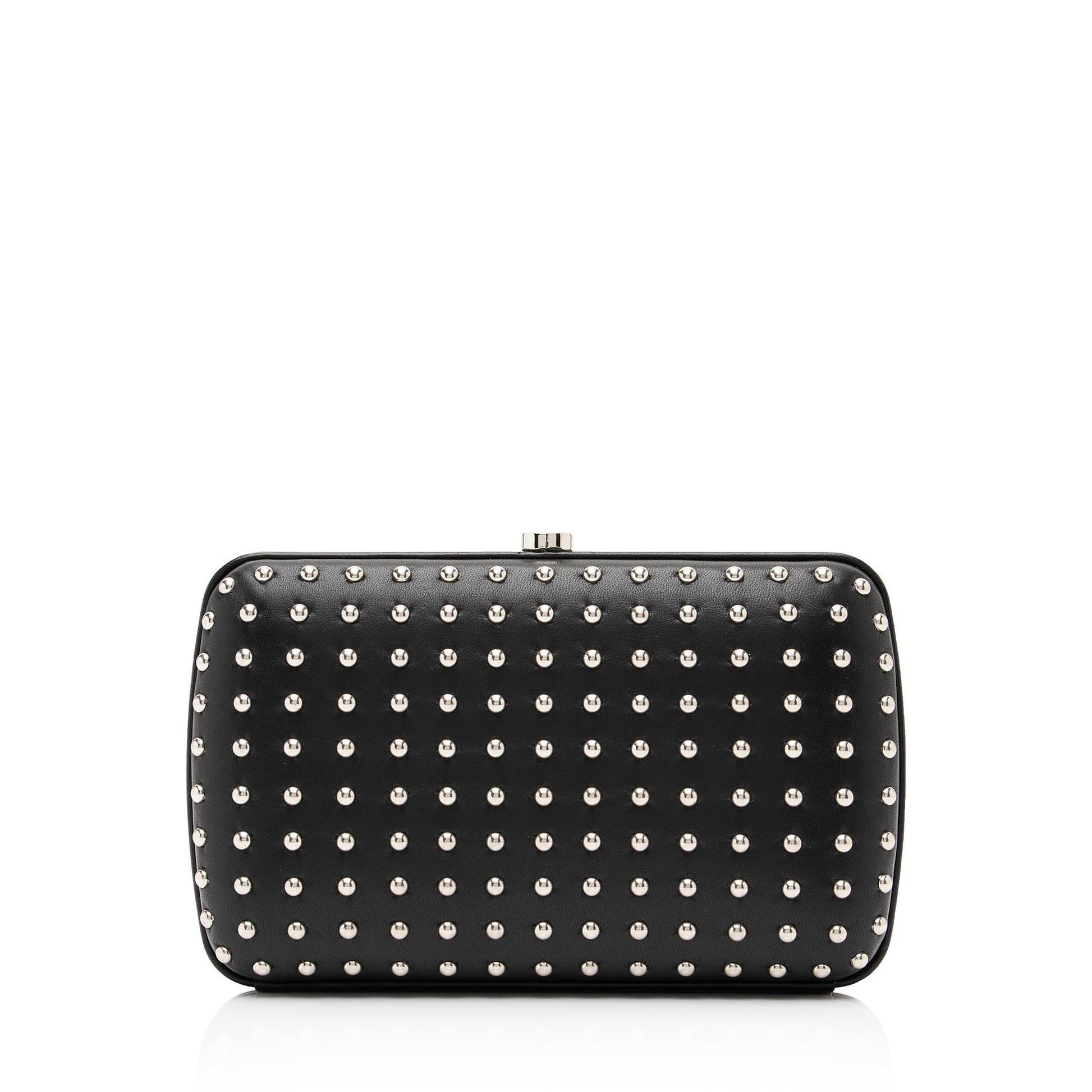 Gucci Studded Broadway Leather Black Clutch Bag