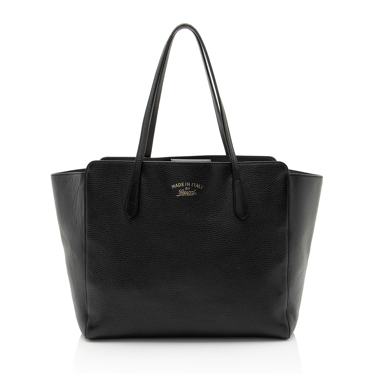 Gucci Swing SHF-b8kgN9 Leather Black Medium Tote Bag