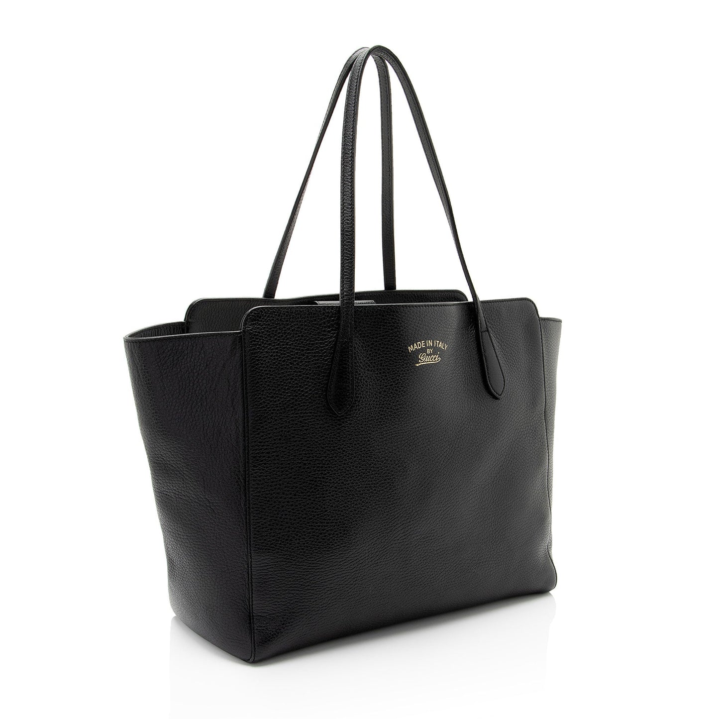 Gucci Swing SHF-b8kgN9 Leather Black Medium Tote Bag