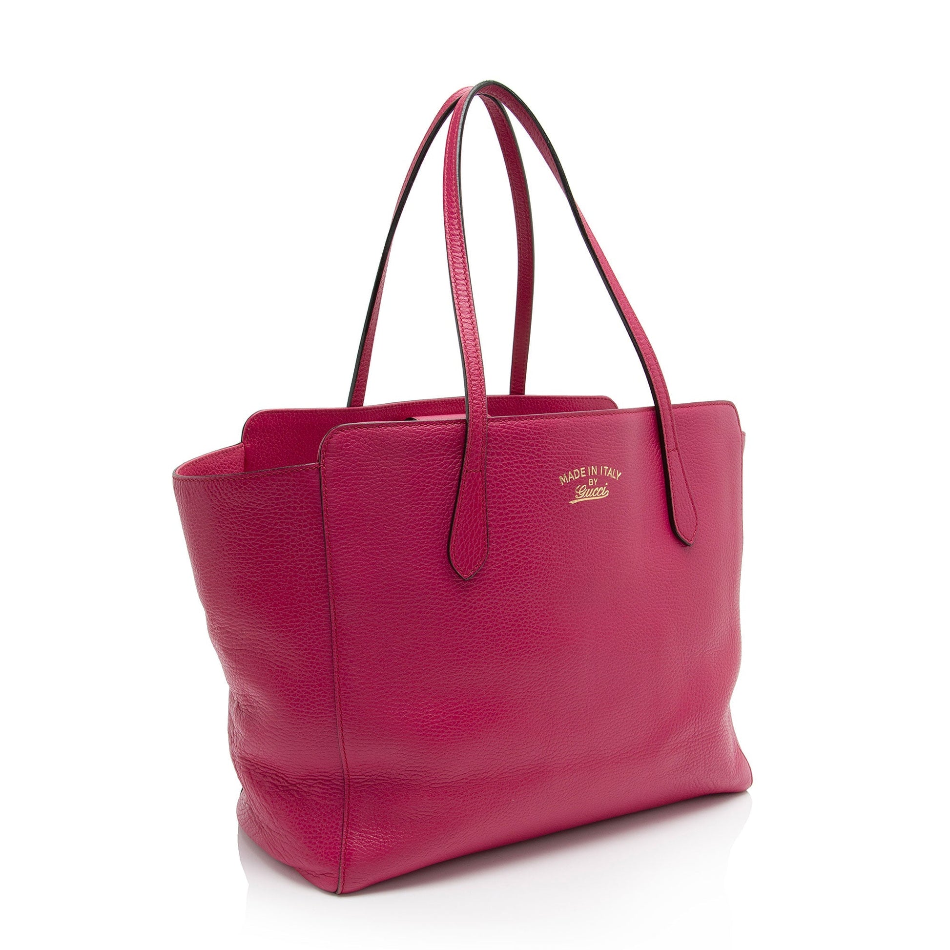 Gucci Swing Leather Pink Medium Tote Bag