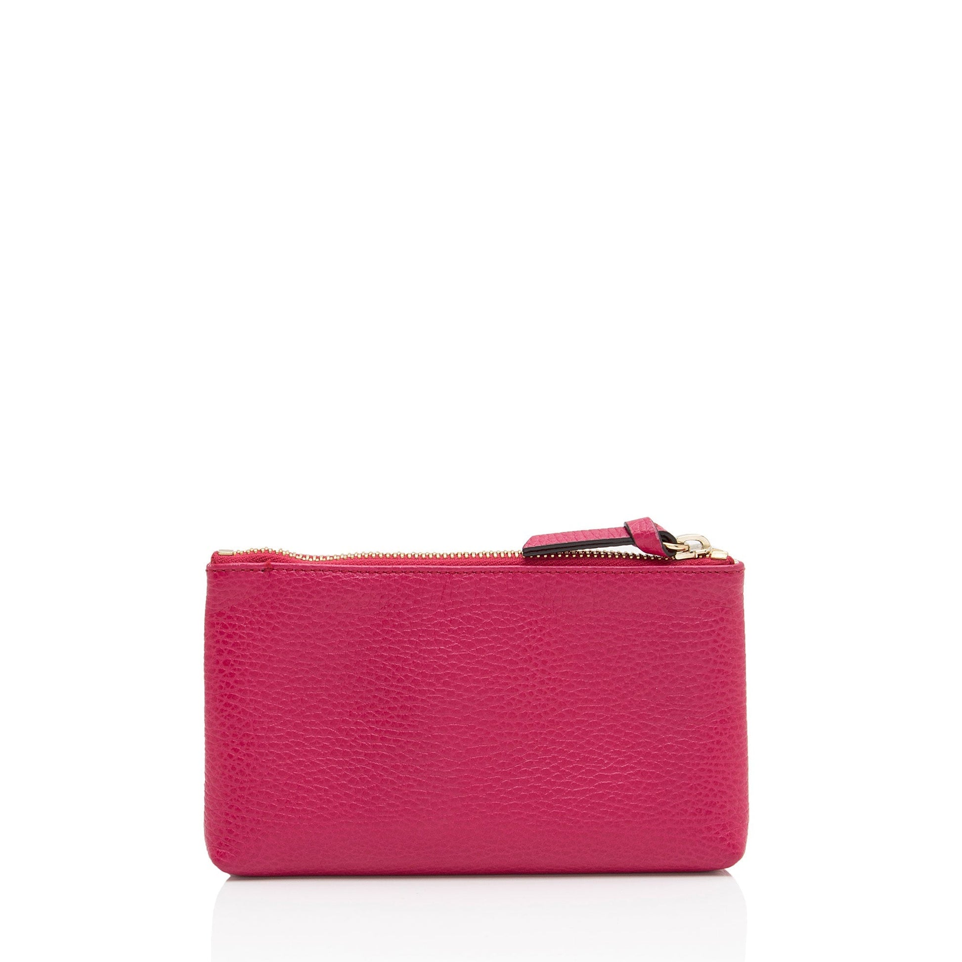 Gucci Swing Pouch SHF-ao2au6 Leather Pink Small Clutch Bag