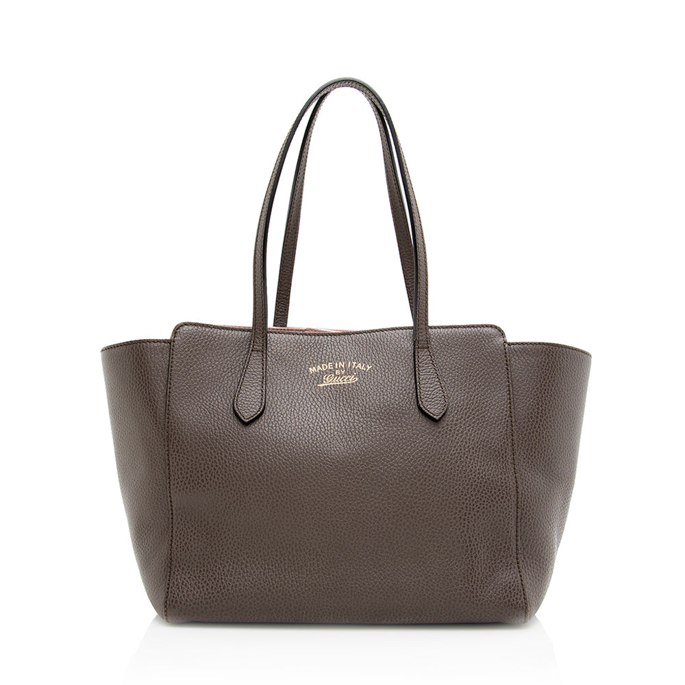 Gucci Swing SHF Leather Brown Small Tote Bag