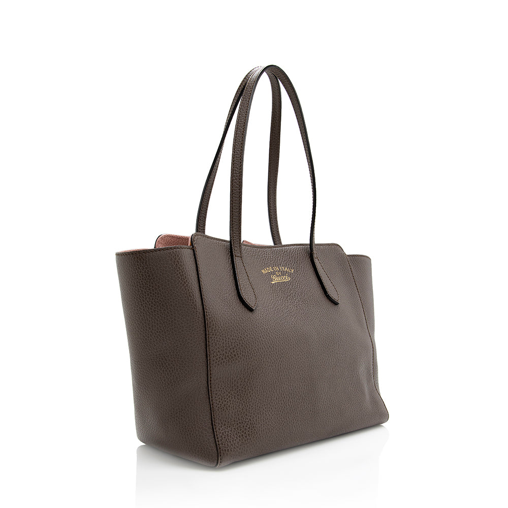 Gucci Swing SHF Leather Brown Small Tote Bag