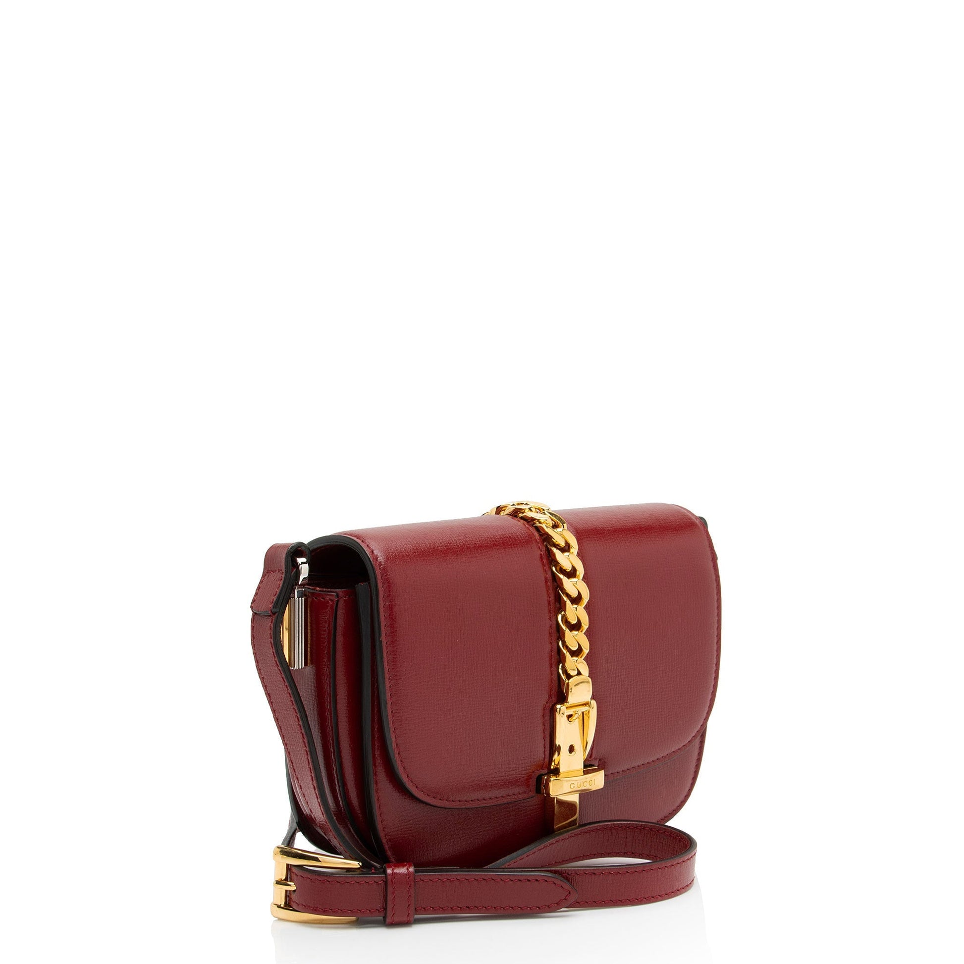 Gucci Sylvie Leather Red Mini Crossbody Bag