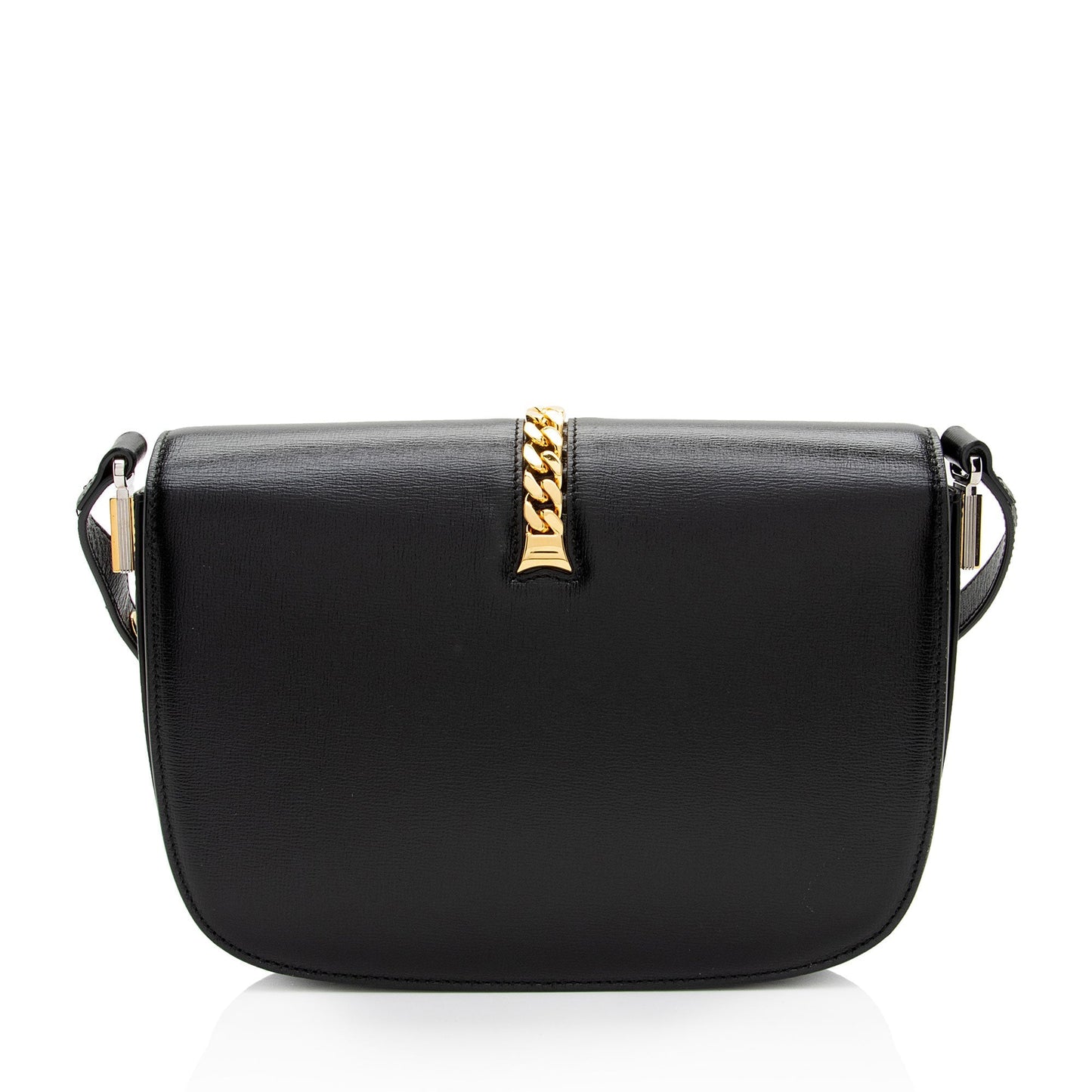Gucci Sylvie SHF-Dygrqc Leather Black Small Shoulder Bag