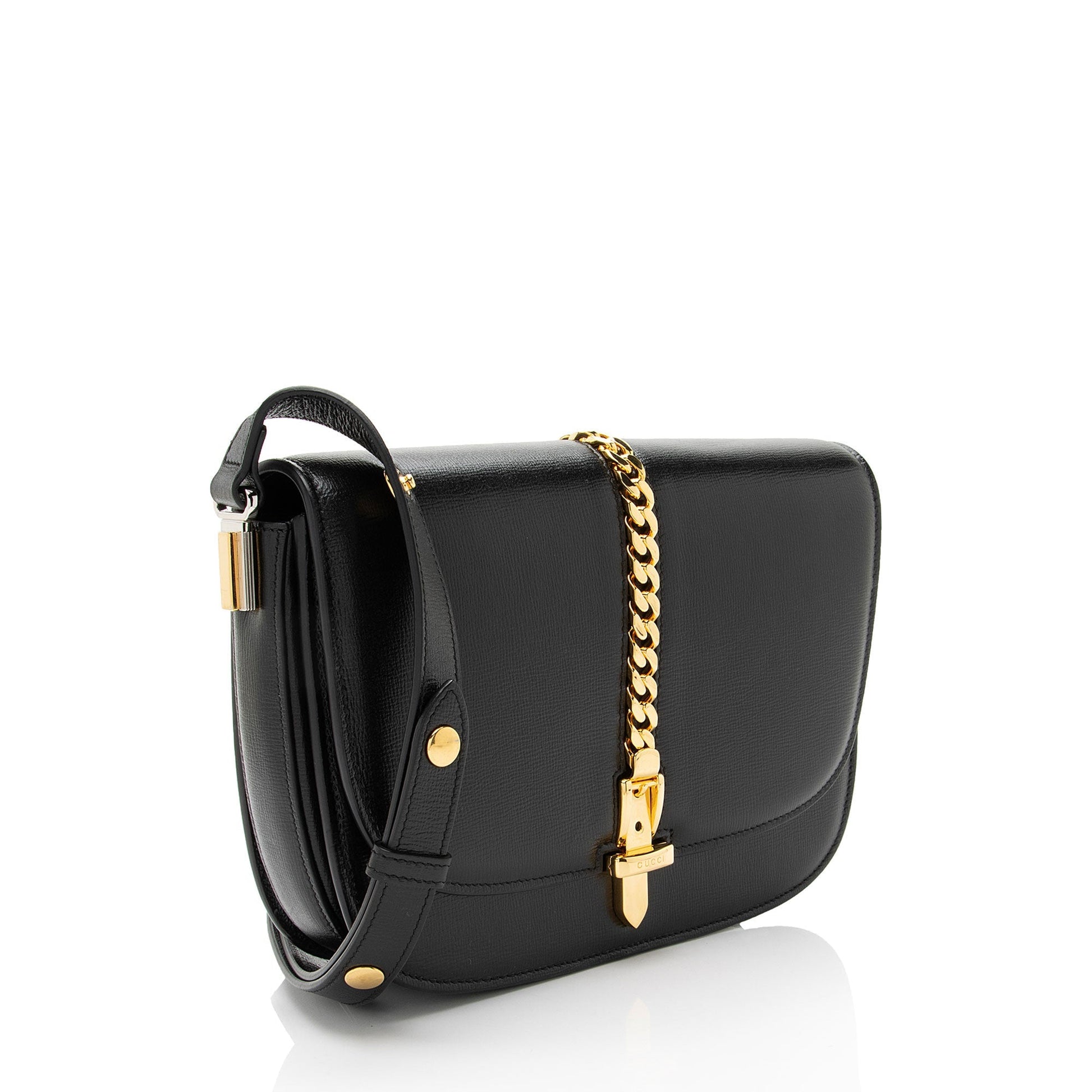 Gucci Sylvie Leather Black Small Shoulder Bag