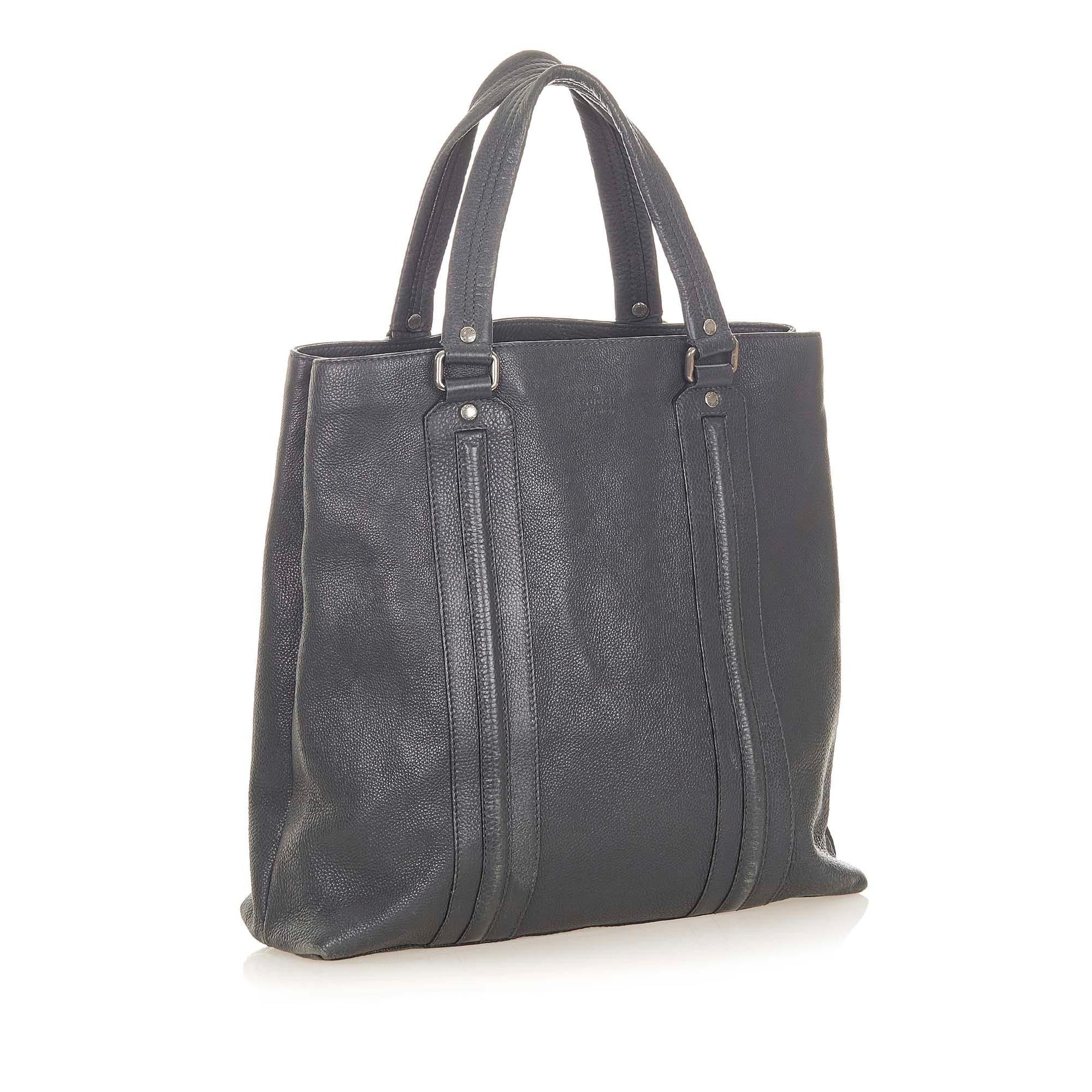Gucci SHG Leather Calf Black Tote Bag 5