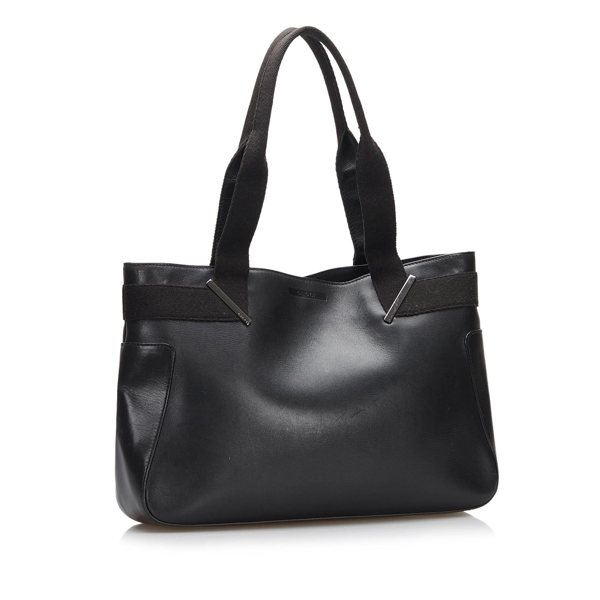 Gucci SHG-s8JgEV Leather Calf Black Tote Bag