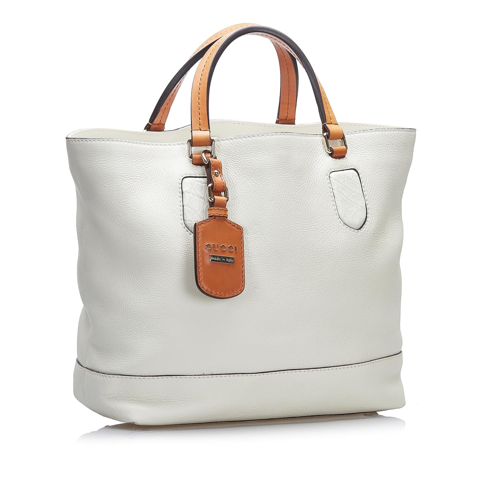 Gucci SHG-Almxjz Leather Calf White Tote Bag