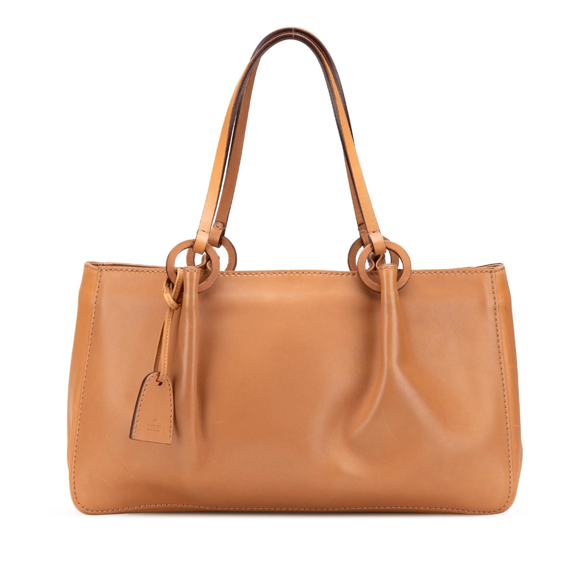 Gucci Leather 1 Calf Brown Tote Bag