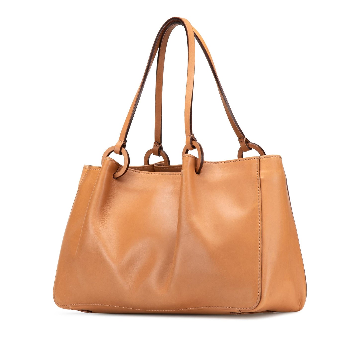 Gucci Leather 1 Calf Brown Tote Bag
