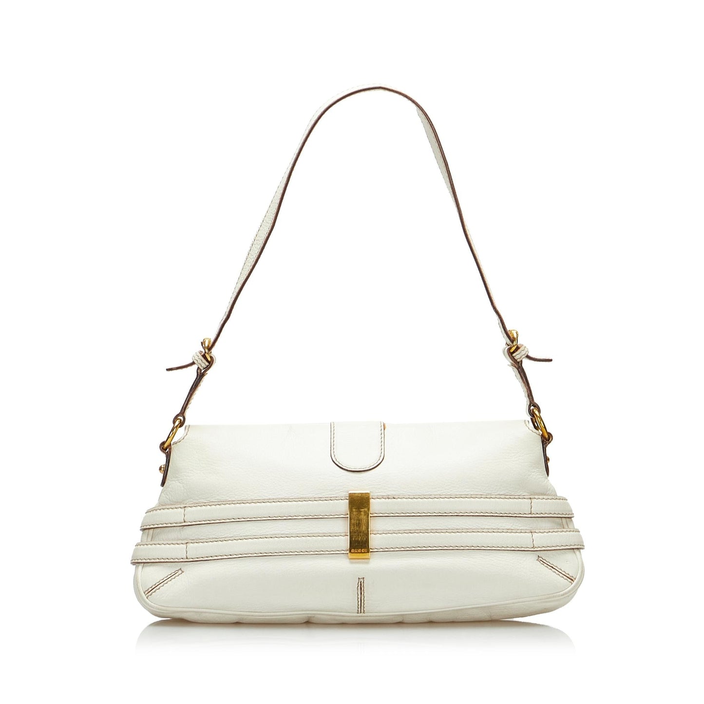 Gucci Wave Baguette SHG-xT6Xnx Leather Calf White Handbag