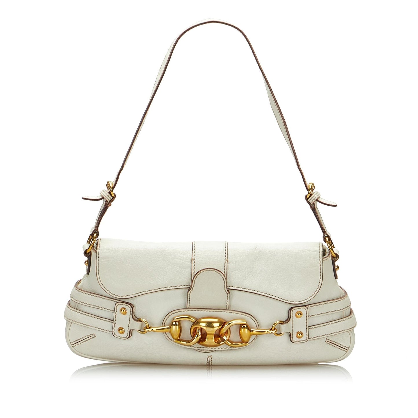 Gucci Wave Baguette SHG-xT6Xnx Leather Calf White Handbag