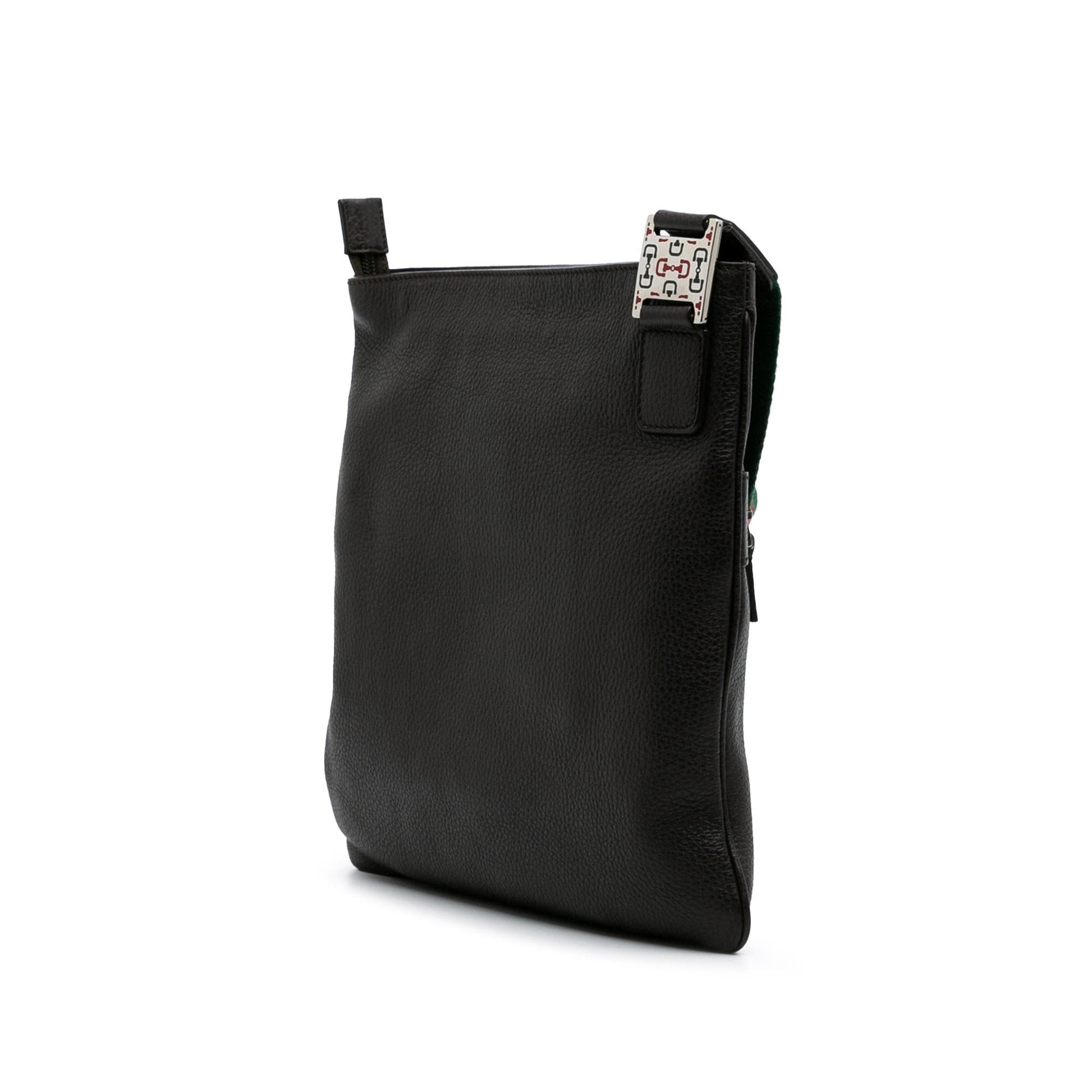 Gucci Web Leather Crossbody Bag