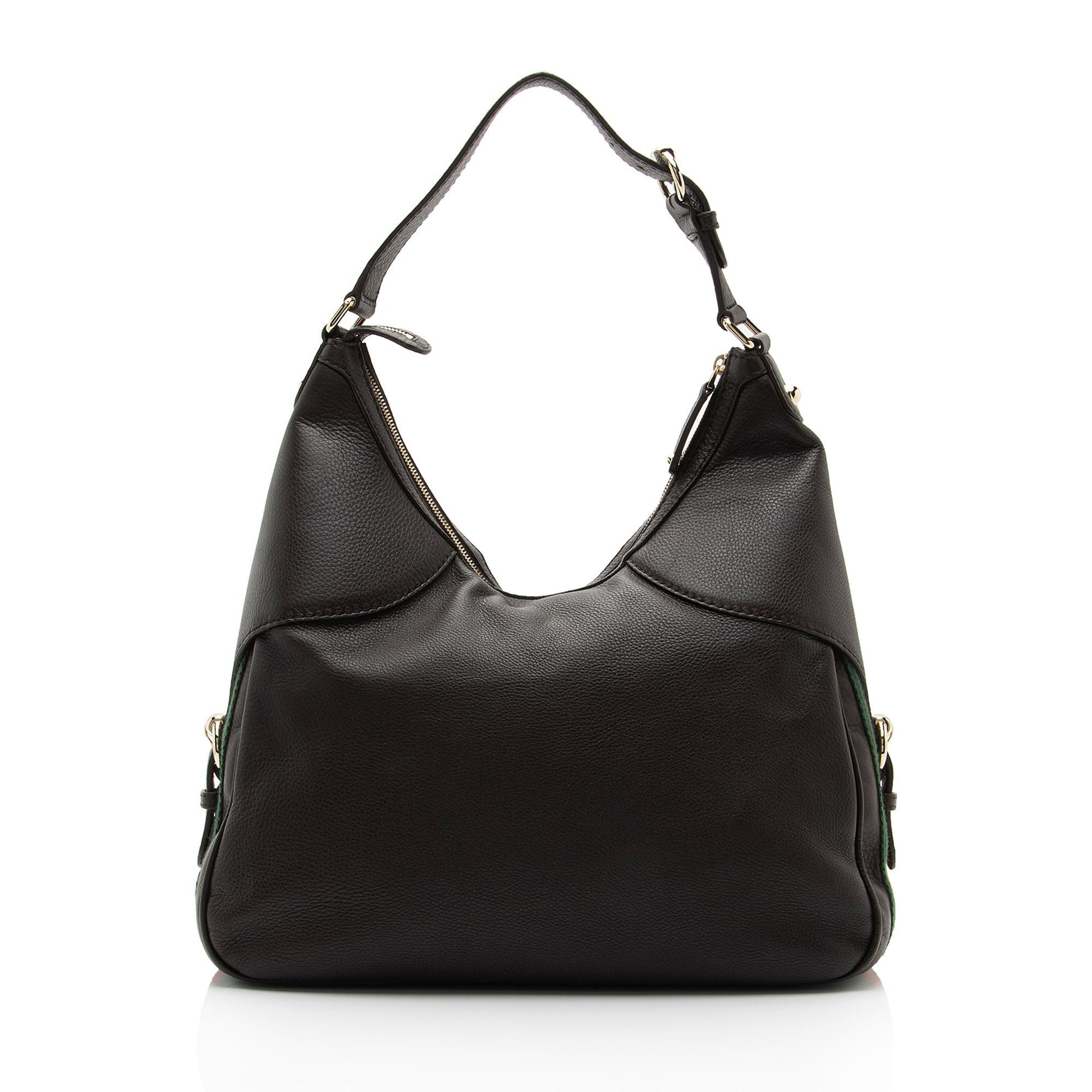 Gucci Web Heritage Horsebit SHF-mg2vZO Leather Nylon Brown Large Shoulder Bag