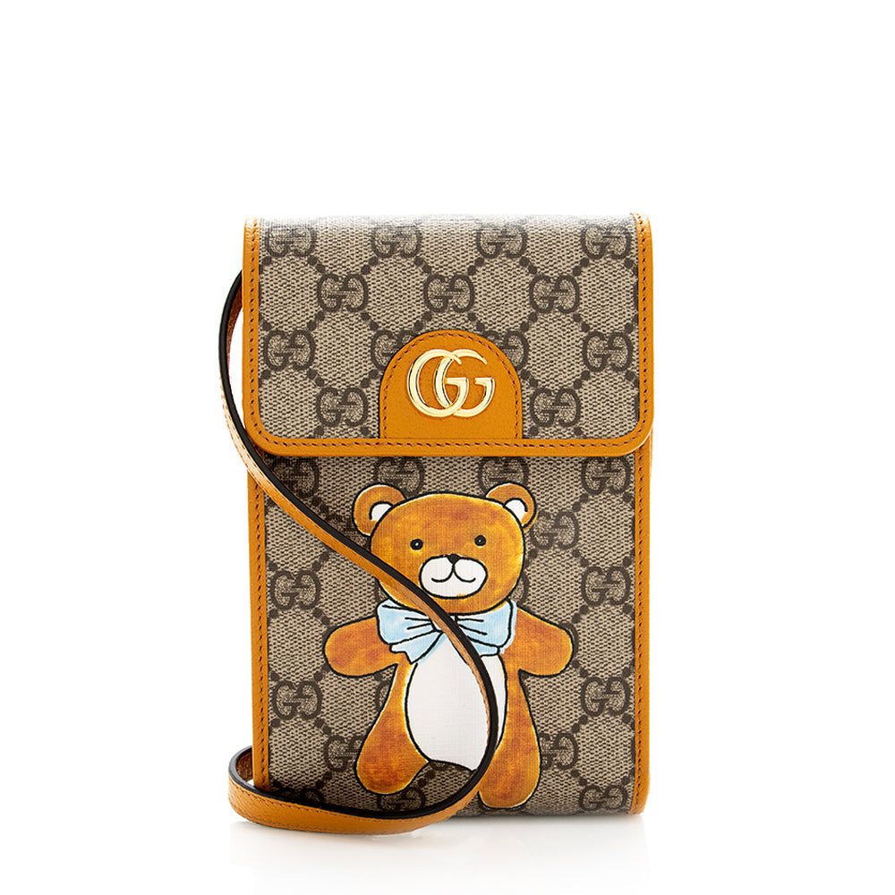 Gucci Limited Edition GG SHF Leather Canvas Brown Beige Shoulder Bag