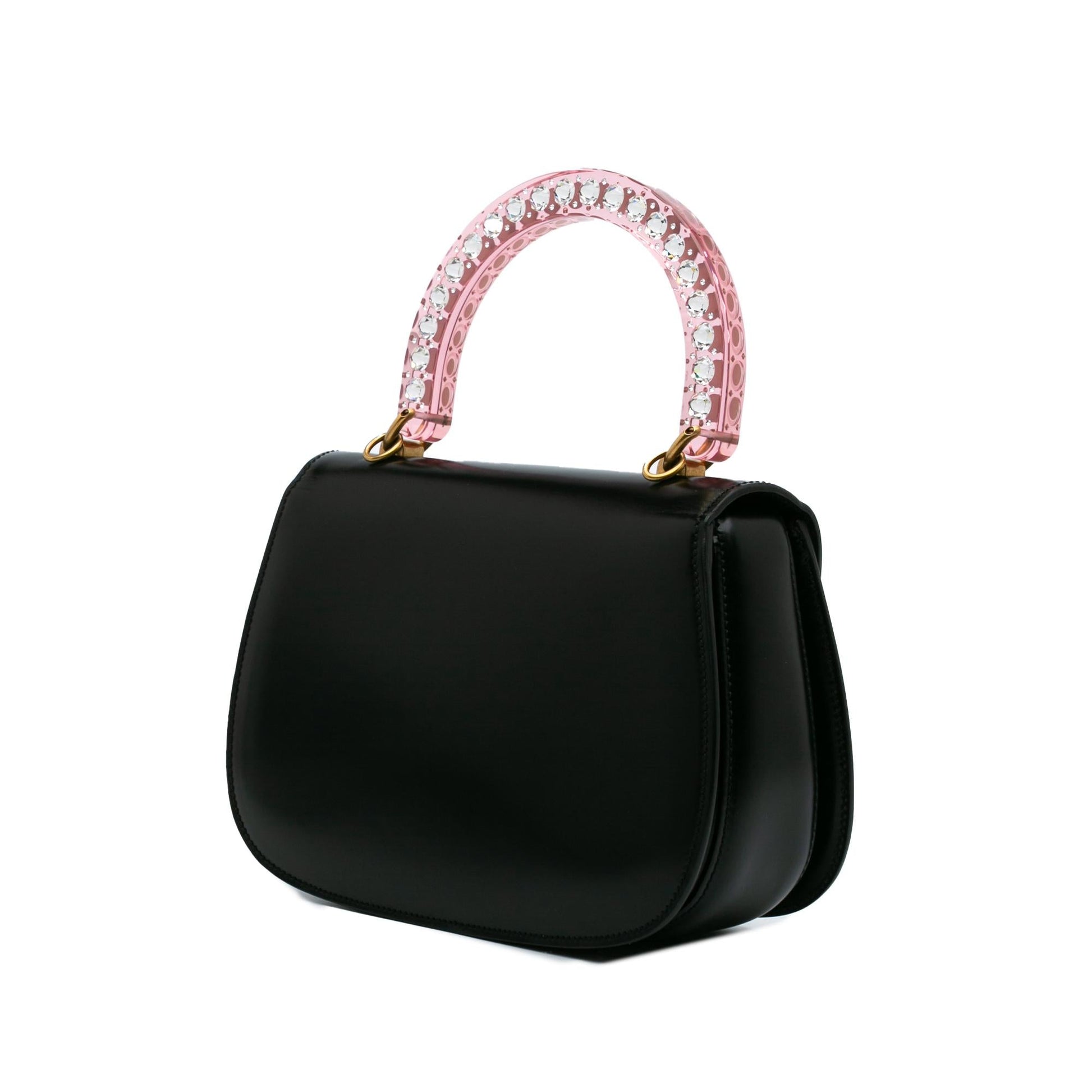 Gucci Limited Edition Acrylic Classic 2 Calf Calfskin Black Medium Satchel Bag Bag 1