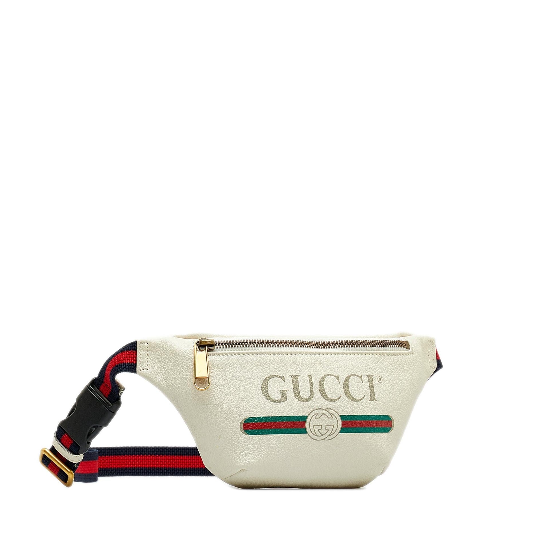 Gucci Belt SHG-hE8bsr Calf White Logo Accessory