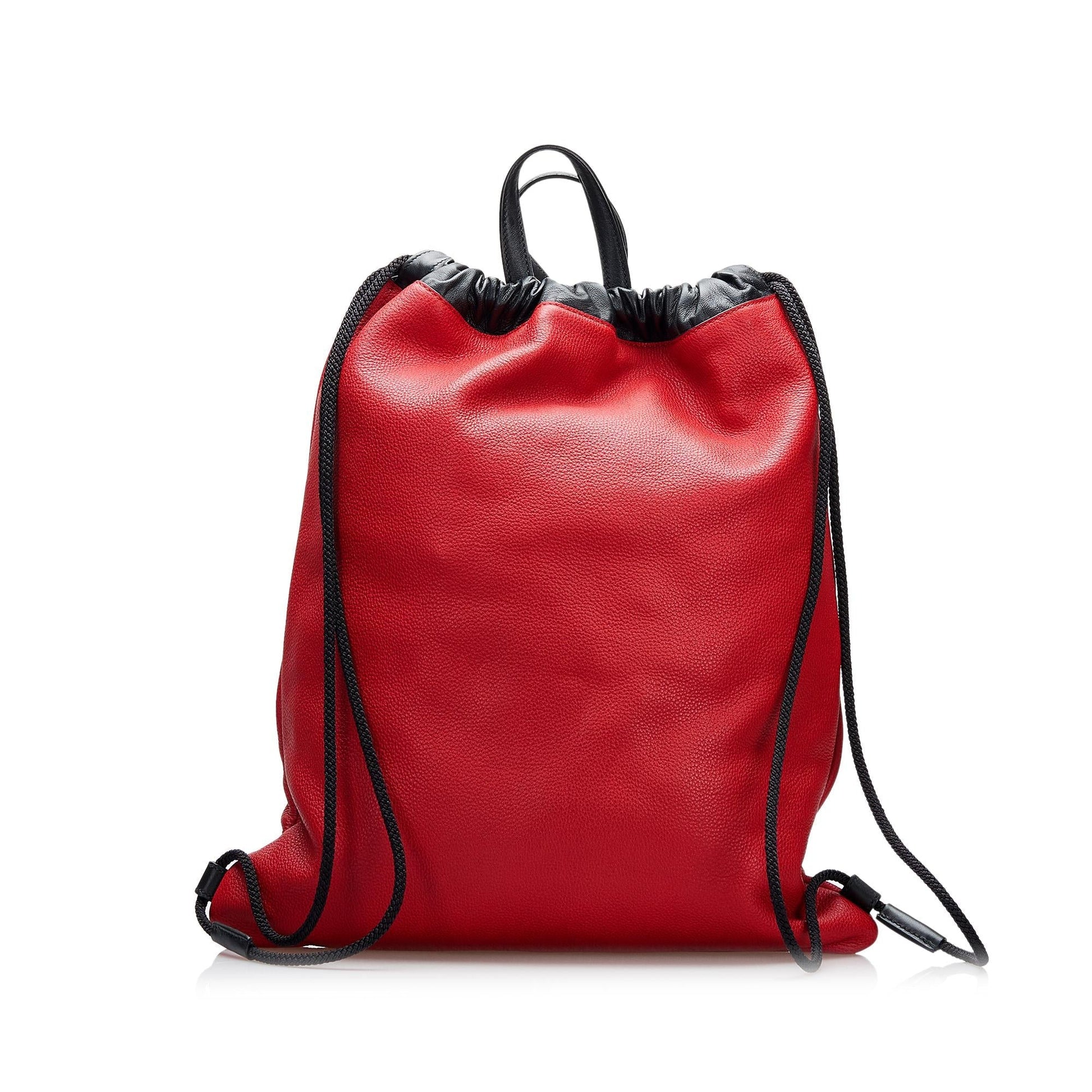 Gucci Drawstring Backpack SHG-Pk7mwg Calf Red Logo Jewelry