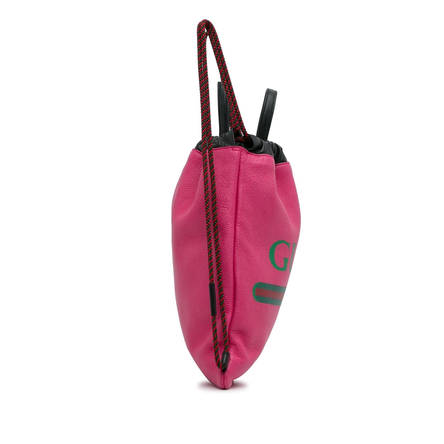 Gucci Drawstring Backpack SHG-u6A3A1 Calf Pink Logo Jewelry