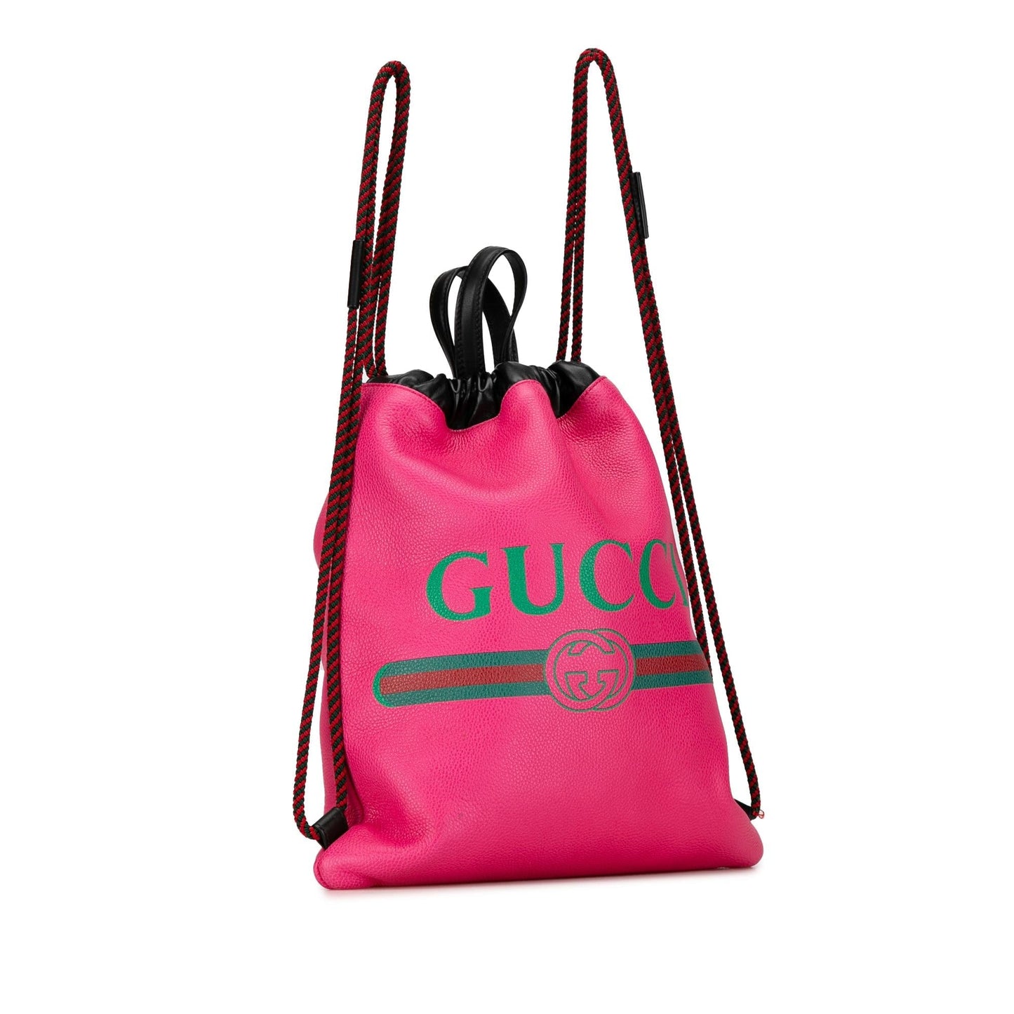 Gucci Drawstring Backpack SHG-7UcvNP Calf Pink Logo Jewelry