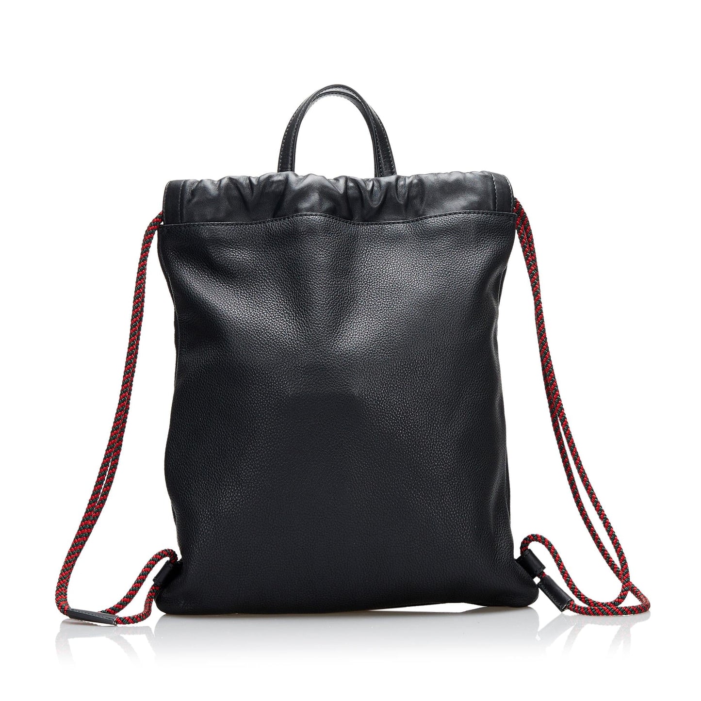Gucci Drawstring Backpack SHG-f1YPPC Leather Calf Black Logo Jewelry