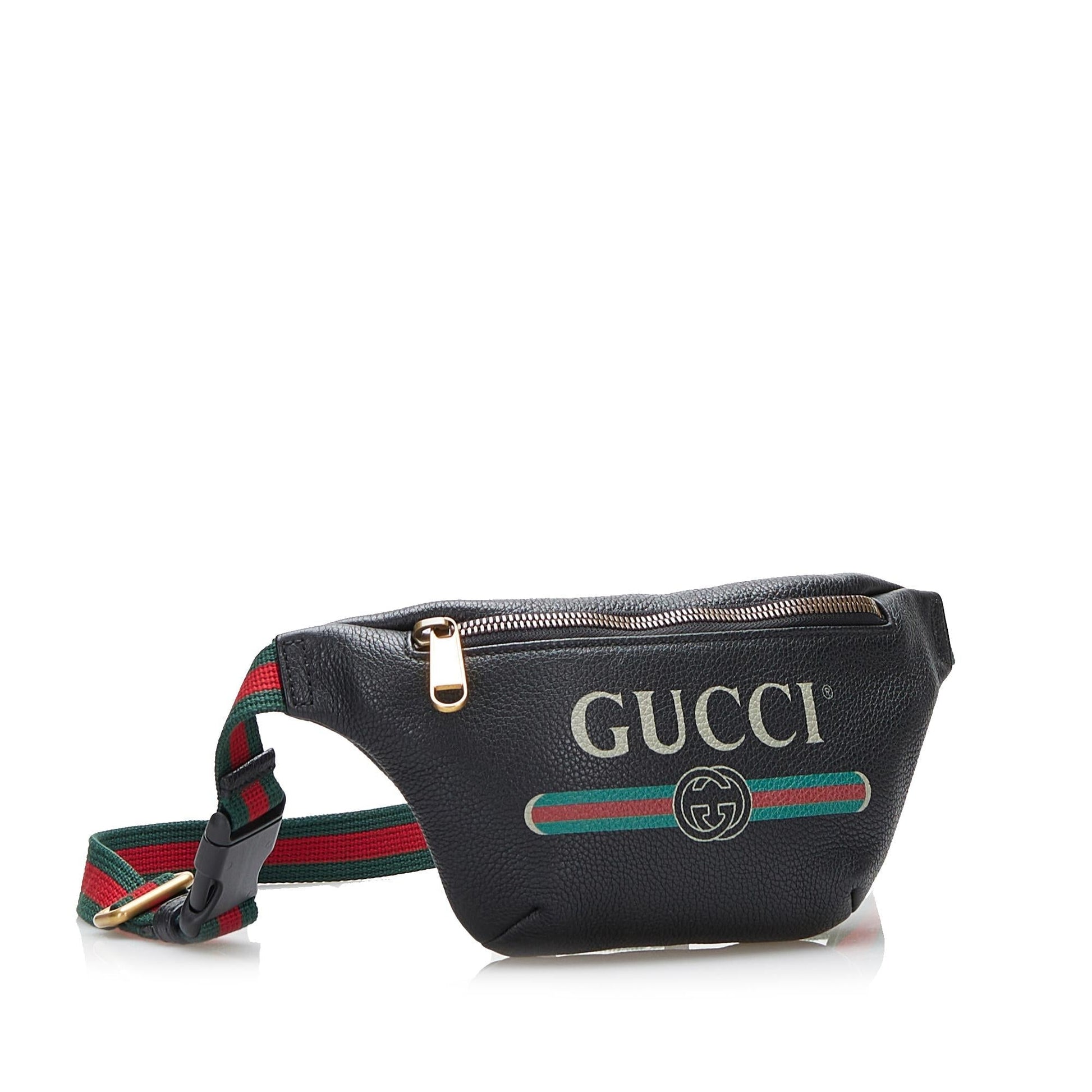 Gucci Belt SHG Leather Calf Black Logo Accessory