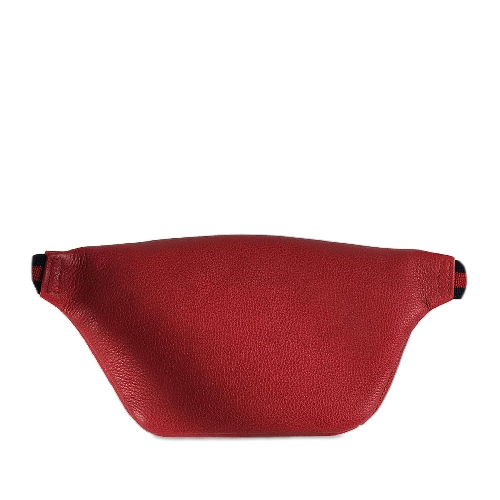Gucci Belt SHG-6CRbrH Leather Calf Red Logo Accessory