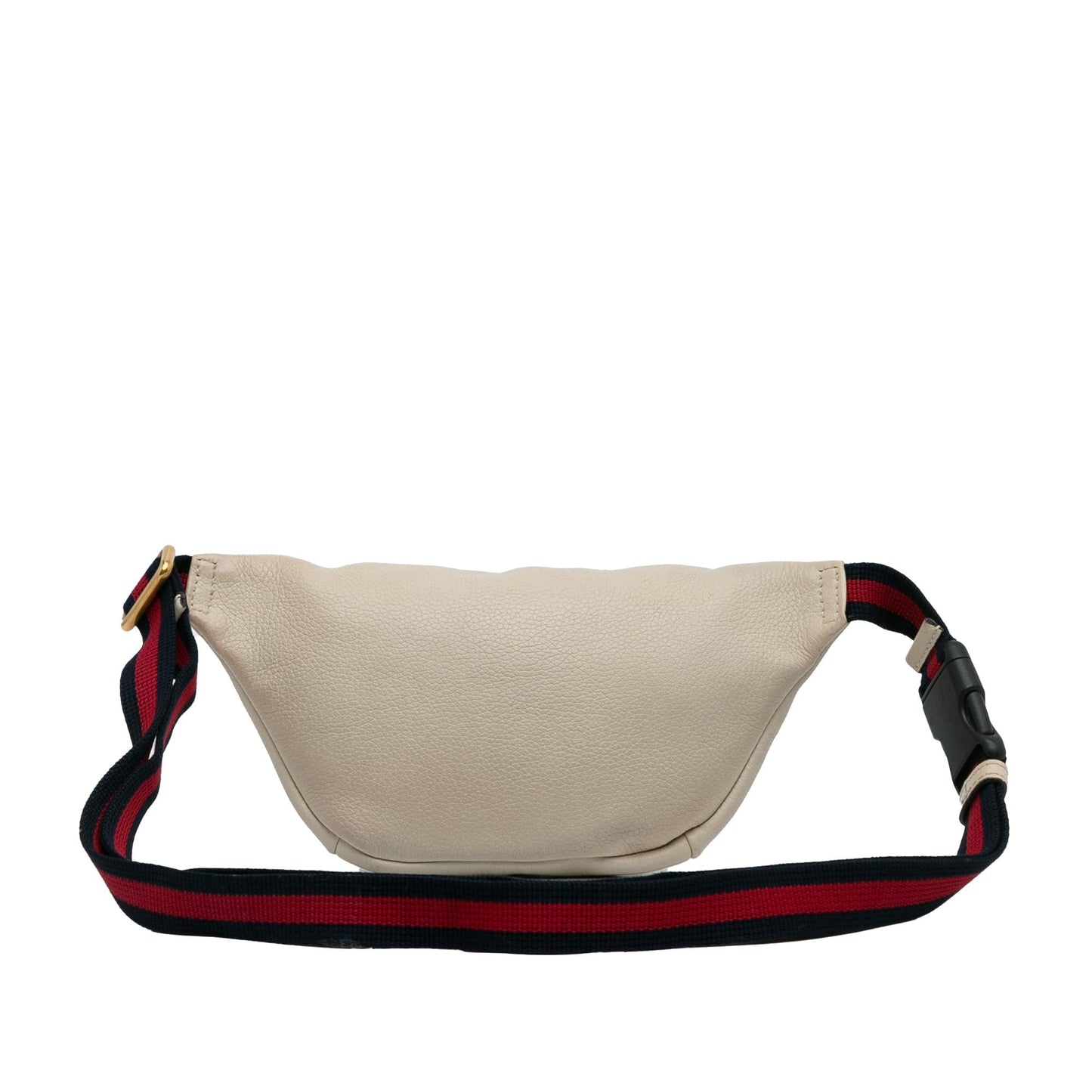 Gucci Belt Leather Calf White Logo Accessory