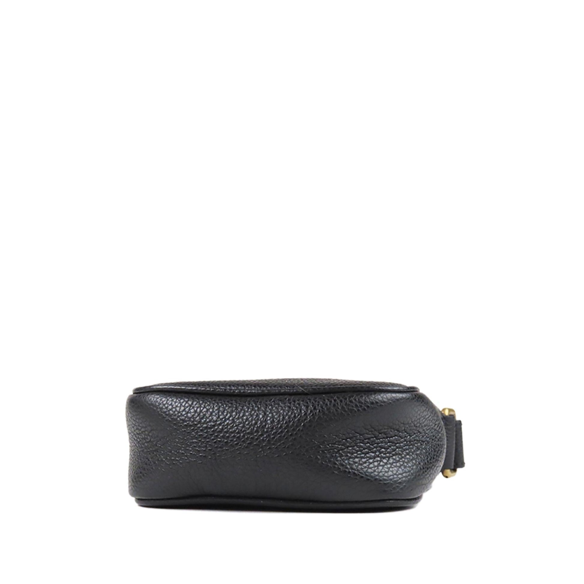 Gucci SHG Leather Calf Black Logo Crossbody Bag