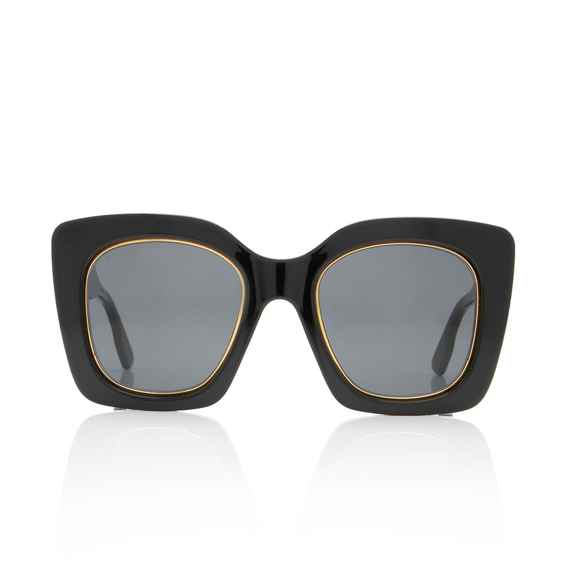 Gucci Oversized Butterfly Sunglasses Black Logo Accessory